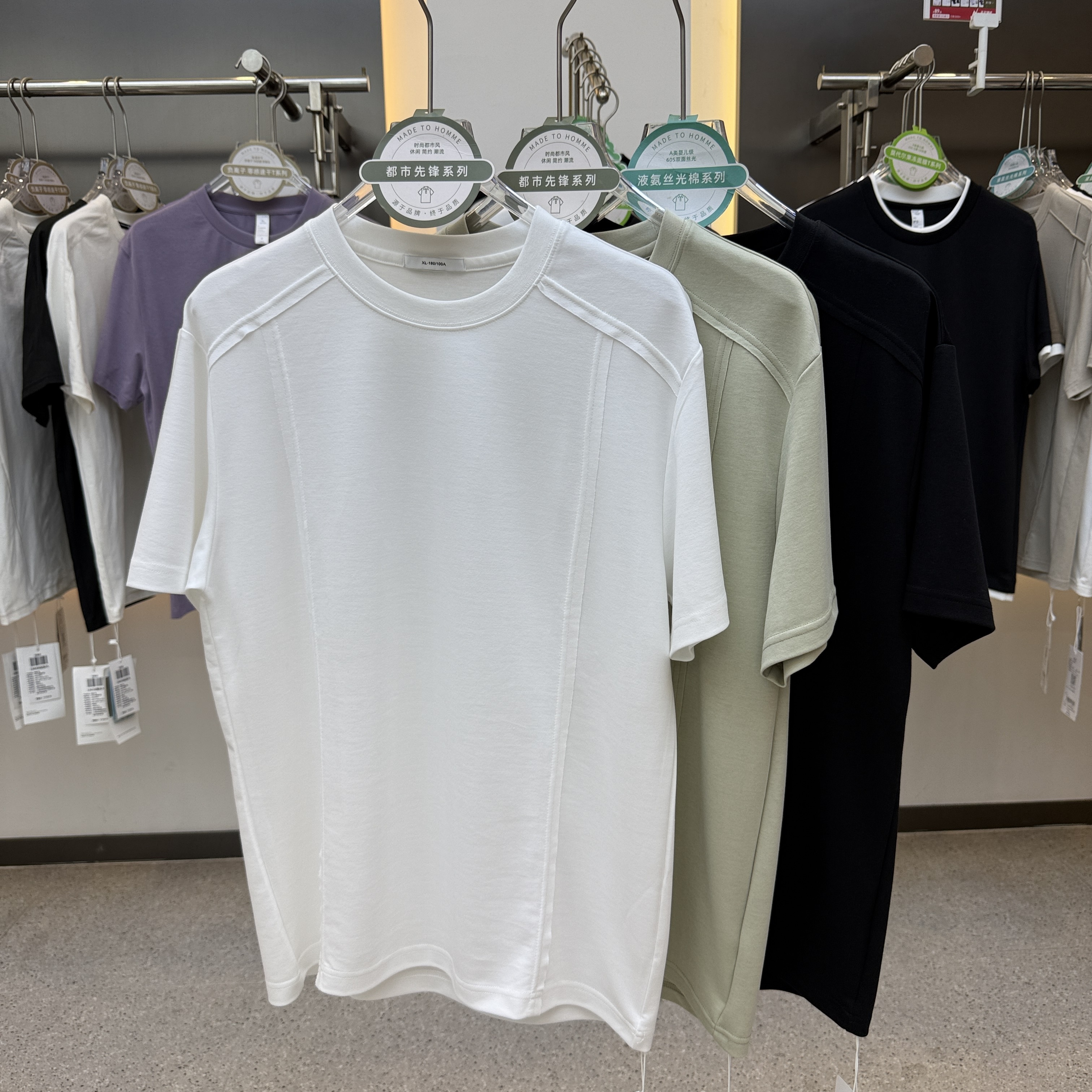SF19679 68.8% Cotton 19.8% Polyester 11.4% Bamboo Fiber Short-Sleeved T-Shirt