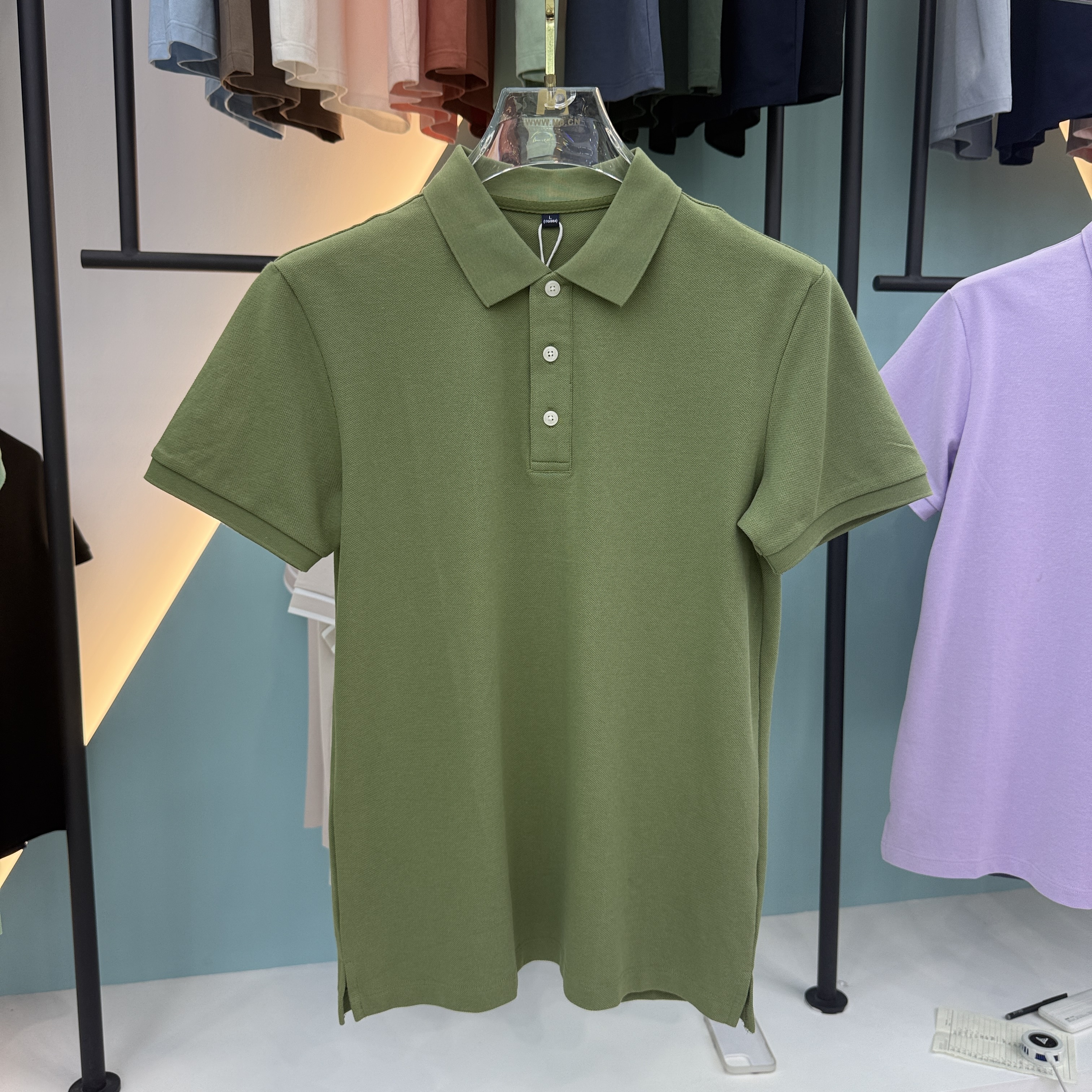 SD 33701 76% Cotton 24% Fiber Short Sleeve Polo Shirt