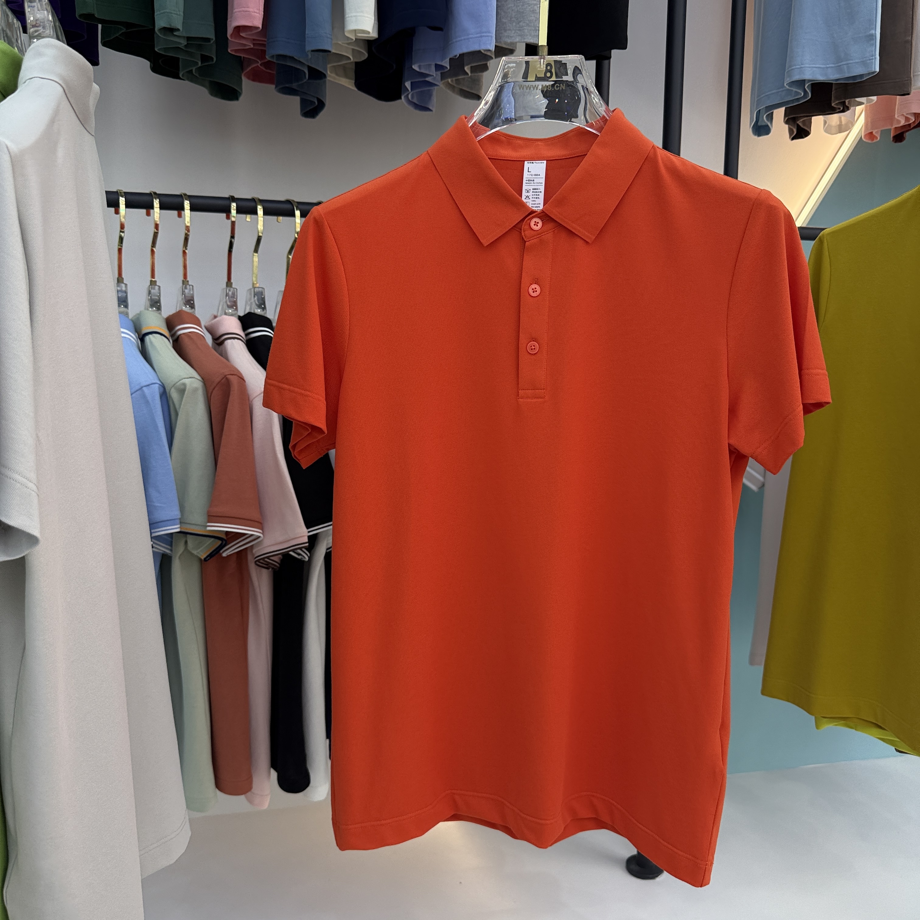 SD B01 49.3% Cotton  45.7% Polyester 5% Spandex Short Sleeve Polo Shirt