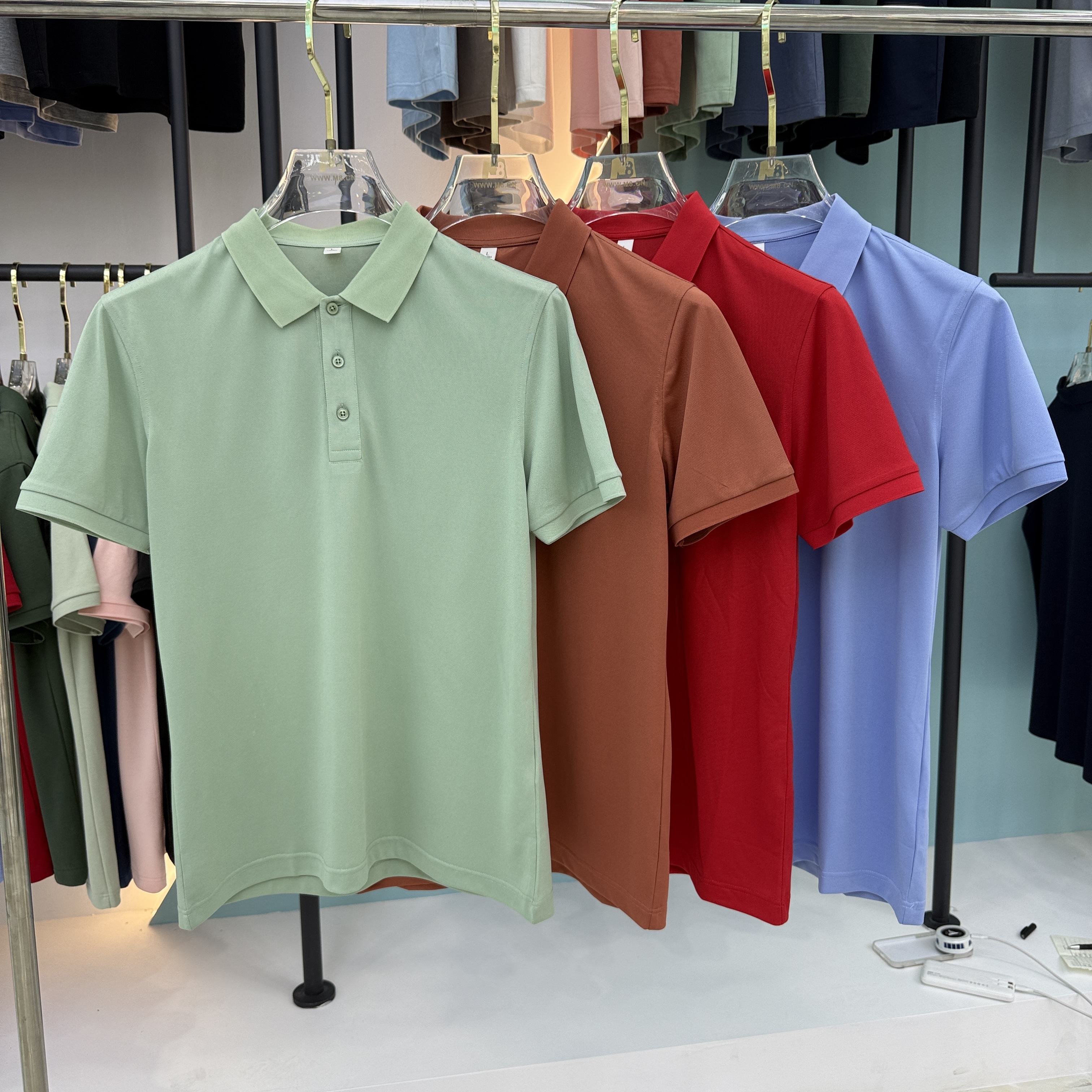 SD 501 100% Polyester Short Sleeve Polo Shirt