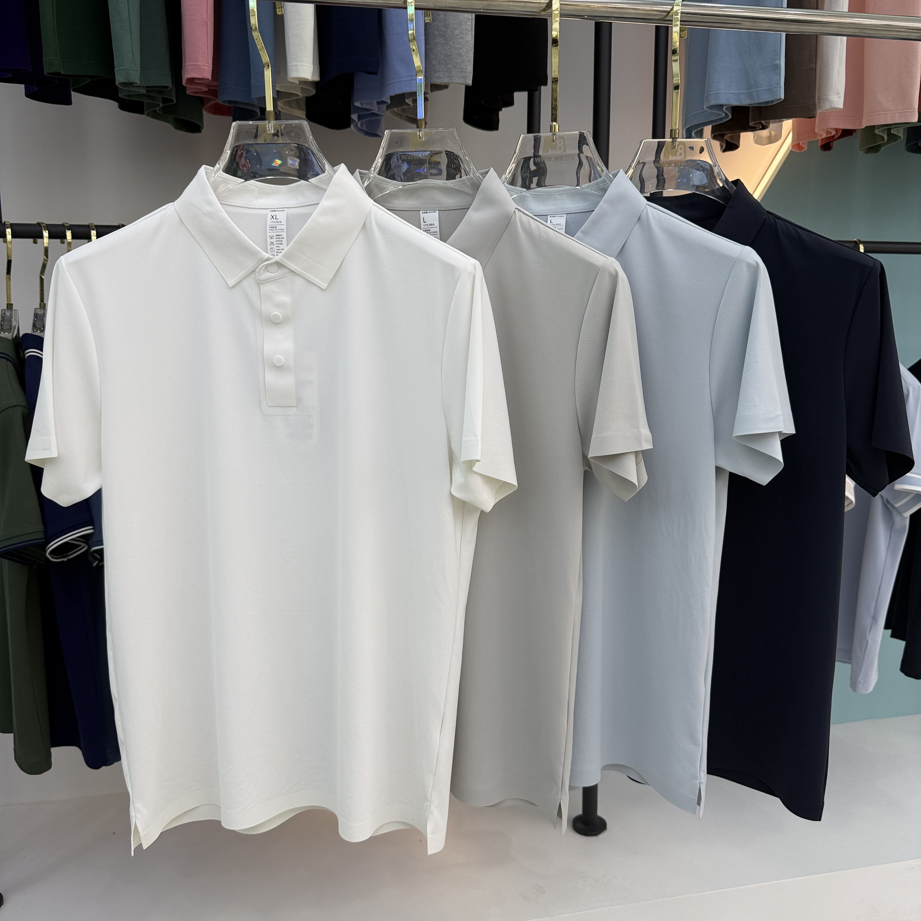SD A10 77% Nylon 23% Spandex Short Sleeve Polo Shirt