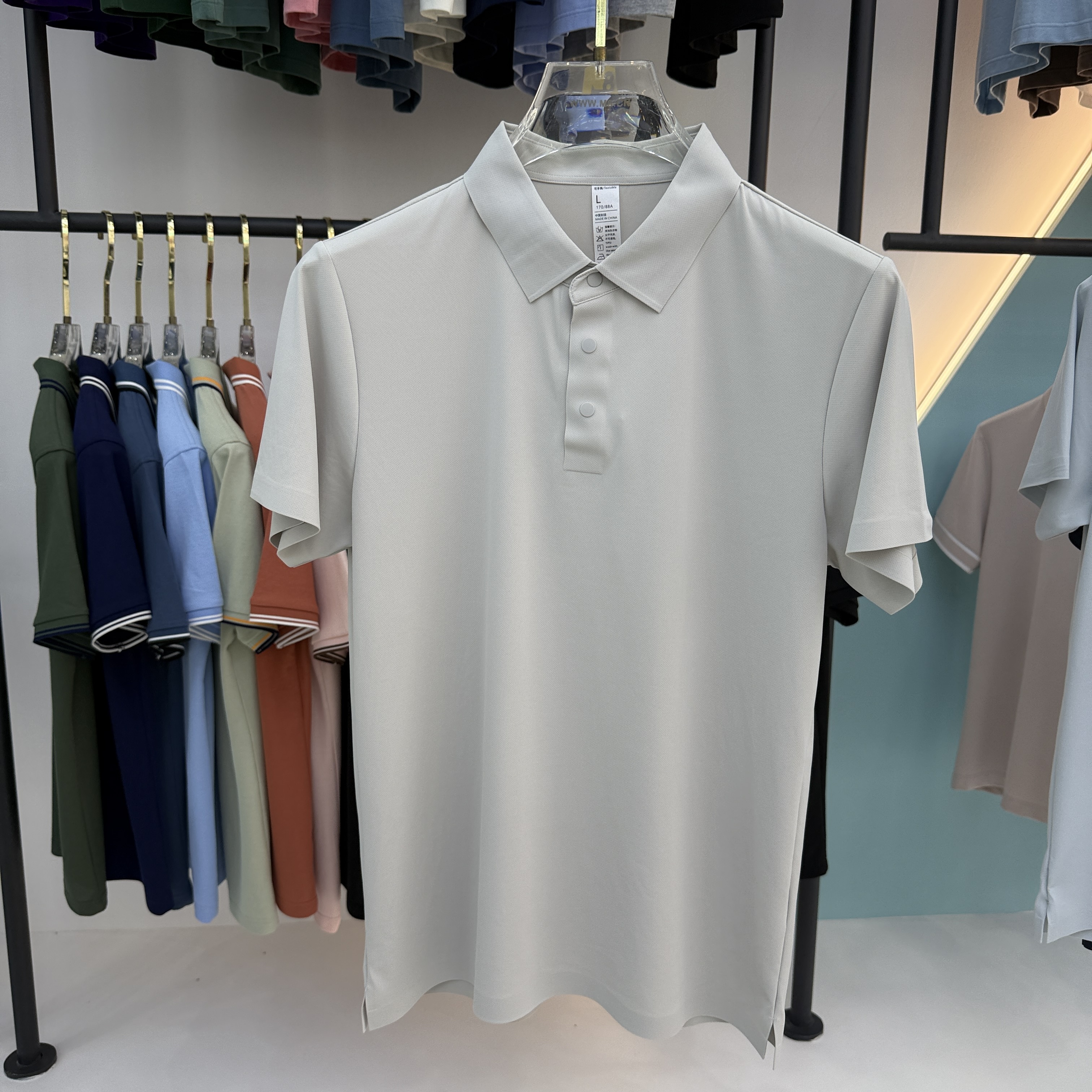 SD A10 77% Nylon 23% Spandex Short Sleeve Polo Shirt