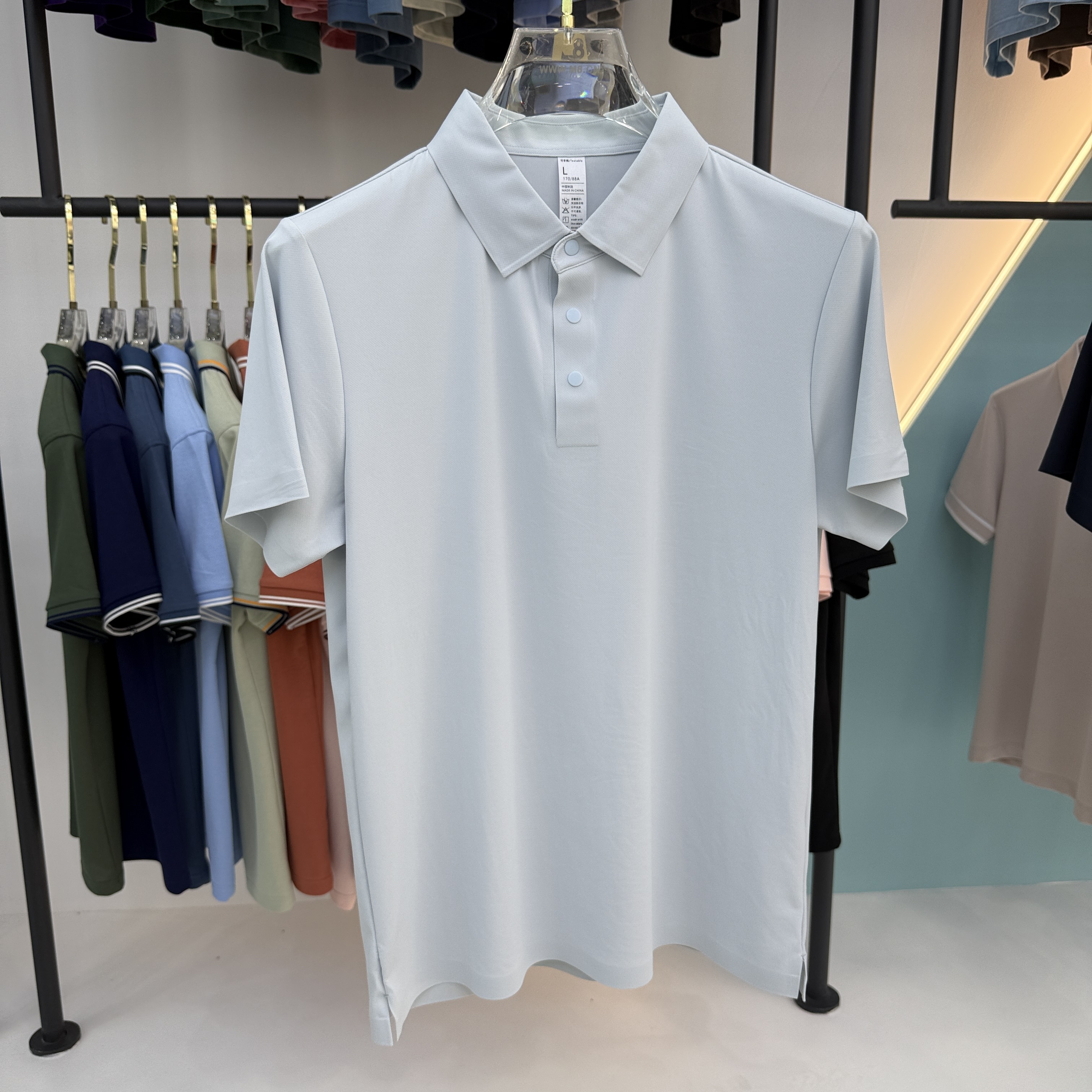 SD A10 77% Nylon 23% Spandex Short Sleeve Polo Shirt