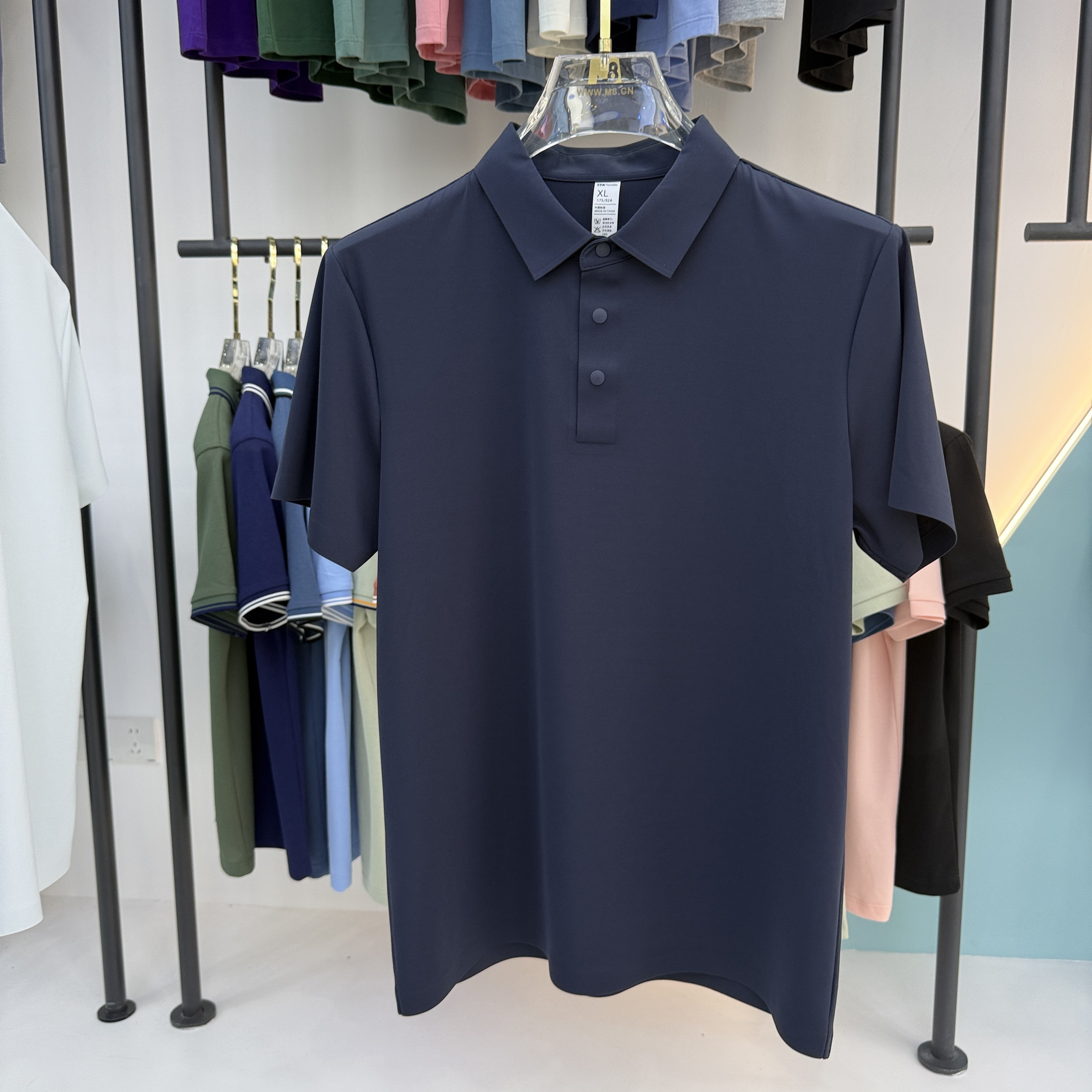 SD A10 77% Nylon 23% Spandex Short Sleeve Polo Shirt