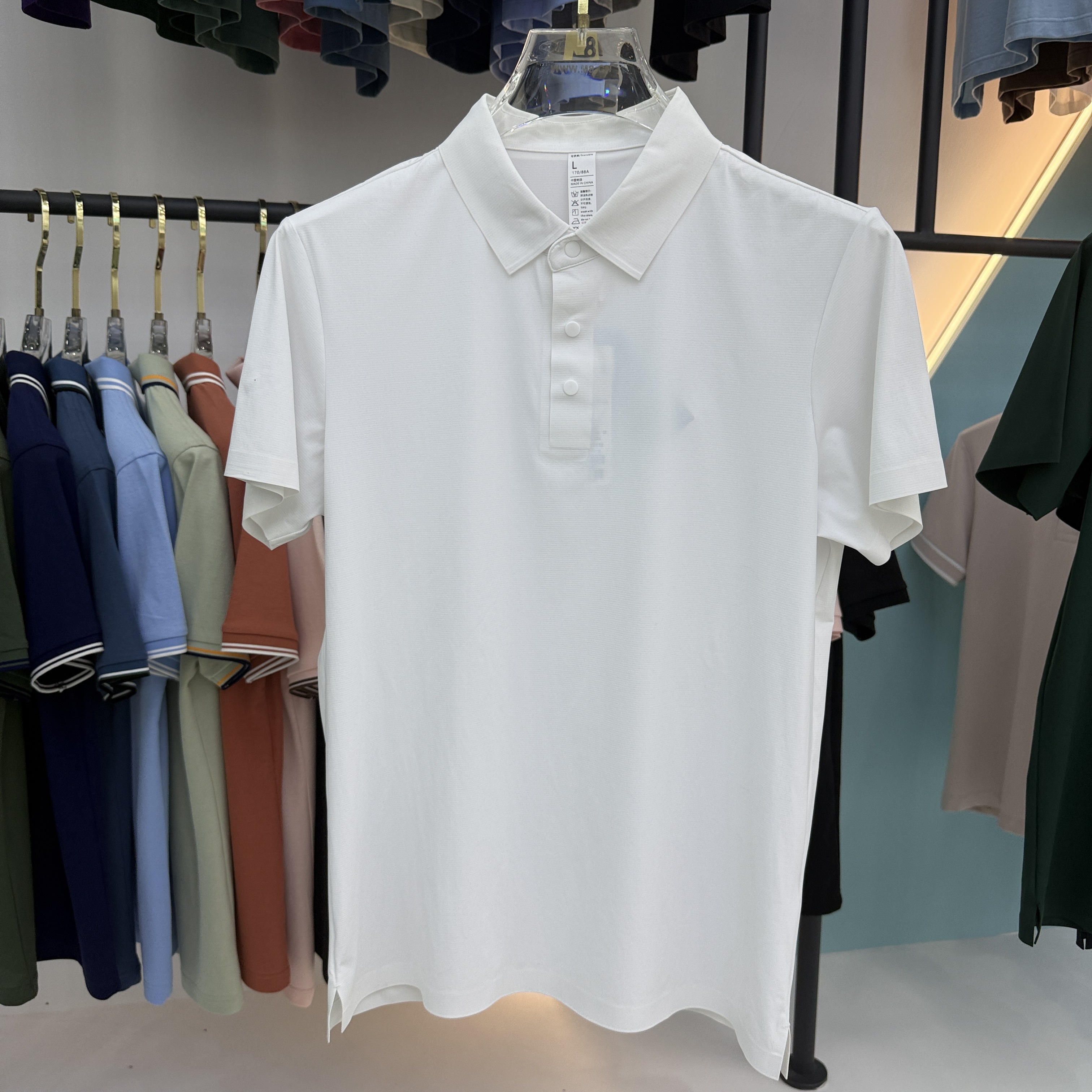 SD A6 81.3% Nylon 18.7% Spandex Short Sleeve Polo Shirt