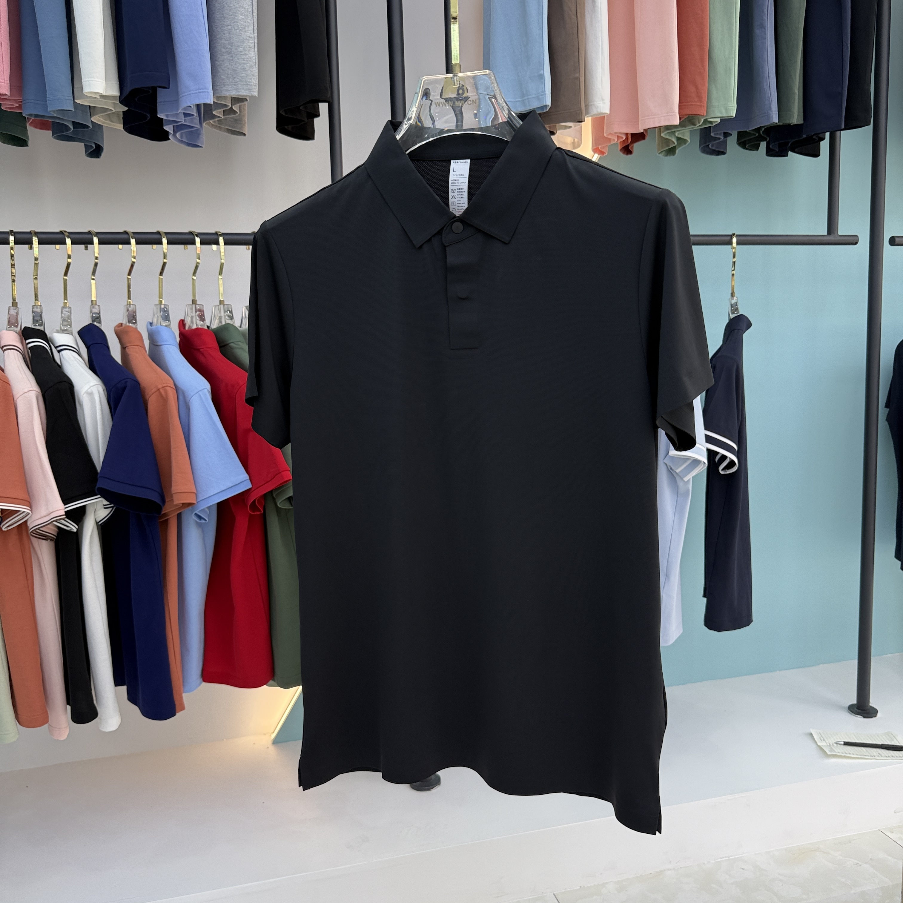 SD B05 90.5% Nylon 9.5% Spandex Short Sleeve Polo Shirt