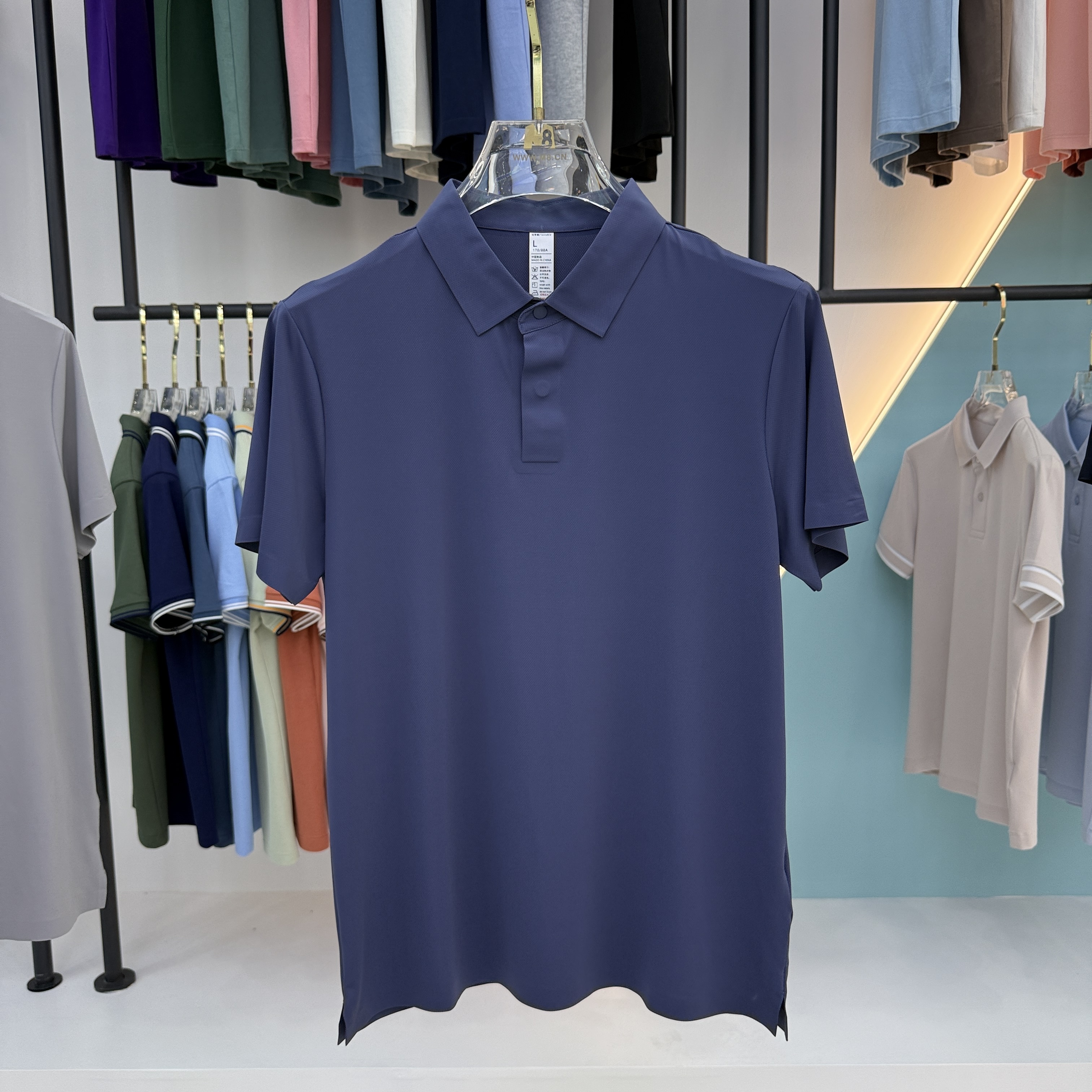 SD B05 90.5% Nylon 9.5% Spandex Short Sleeve Polo Shirt