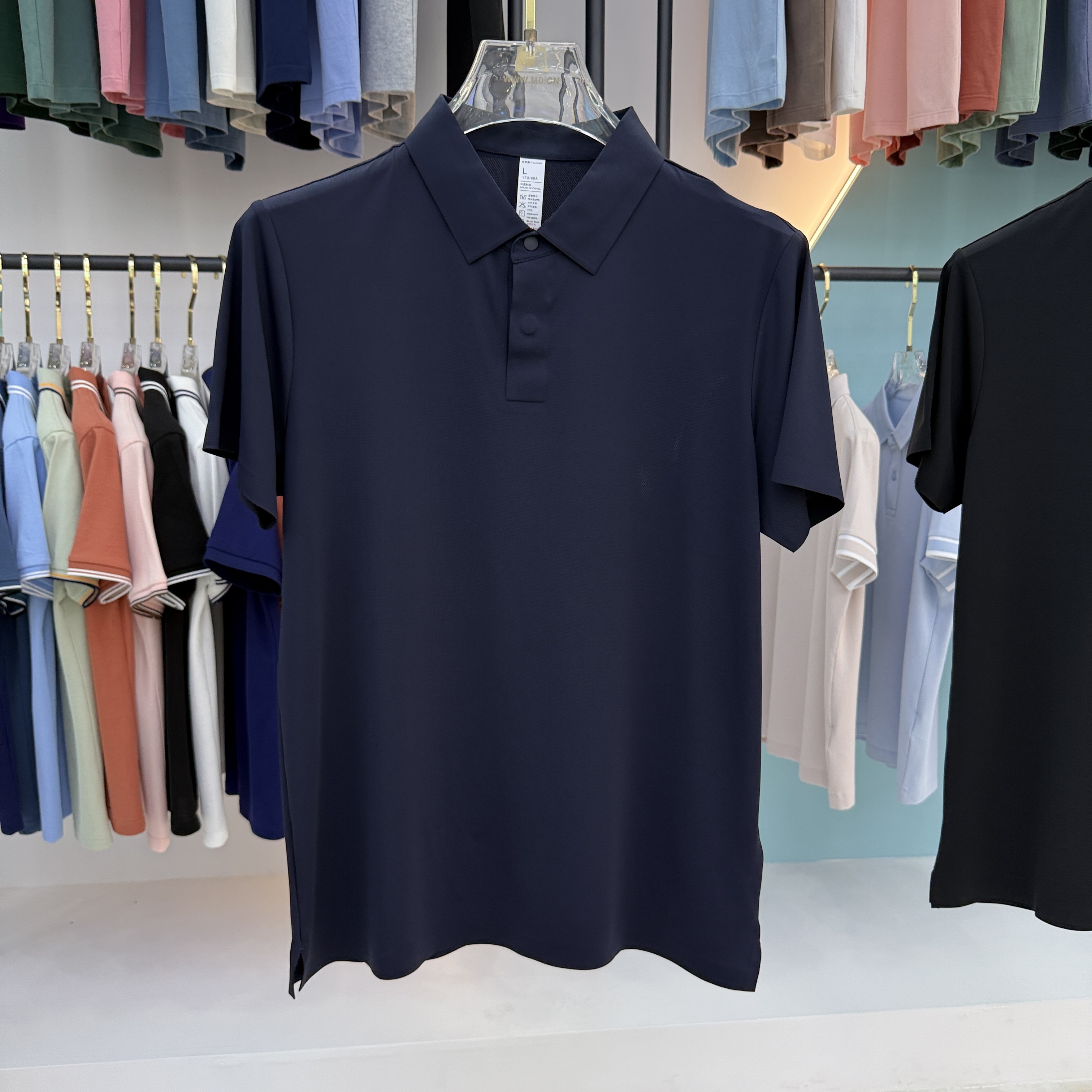 SD B05 90.5% Nylon 9.5% Spandex Short Sleeve Polo Shirt
