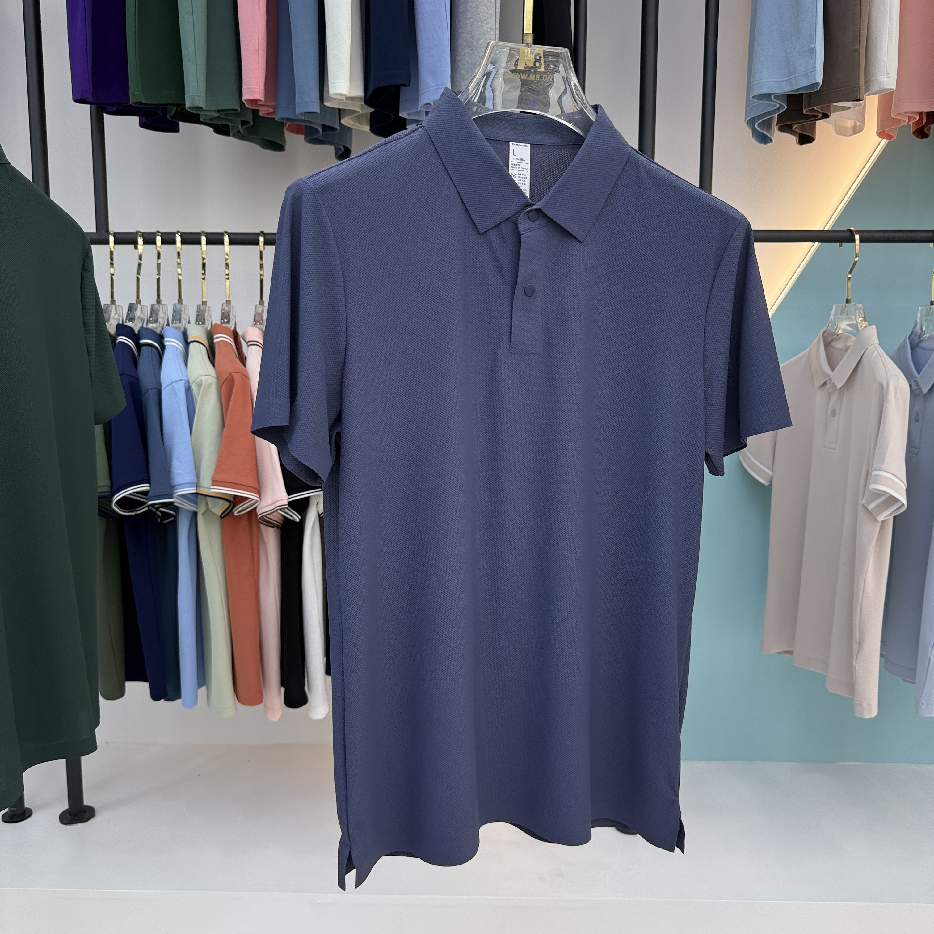 SD B06 84% Nylon 16% Spandex Short Sleeve Polo Shirt