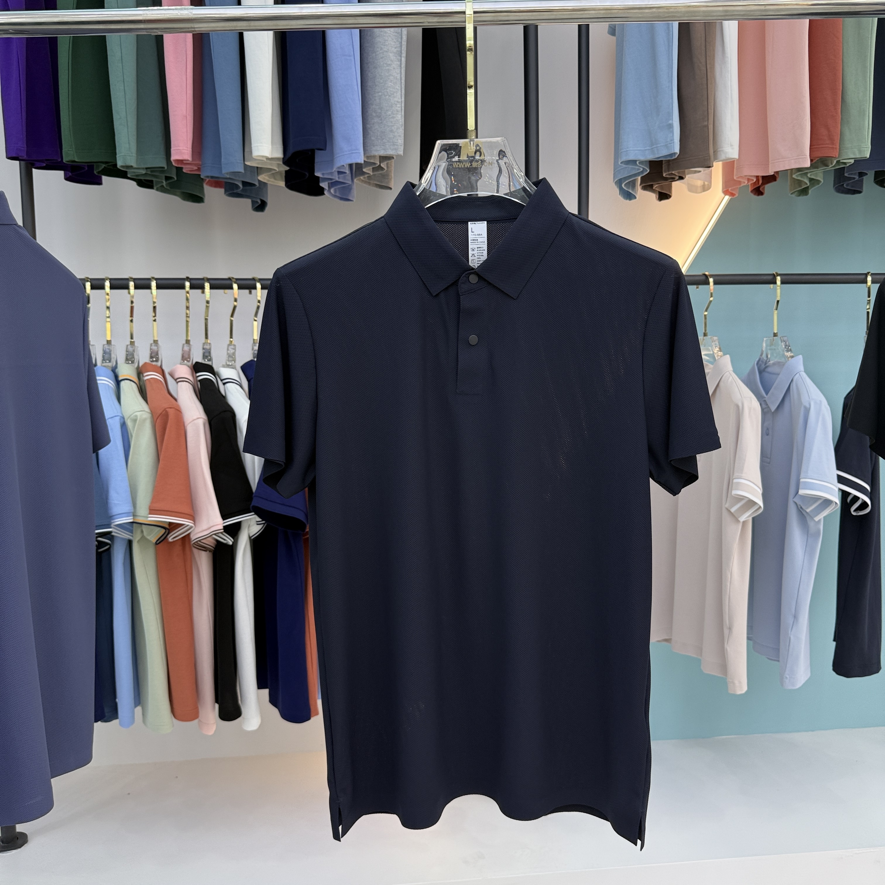 SD B06 84% Nylon 16% Spandex Short Sleeve Polo Shirt