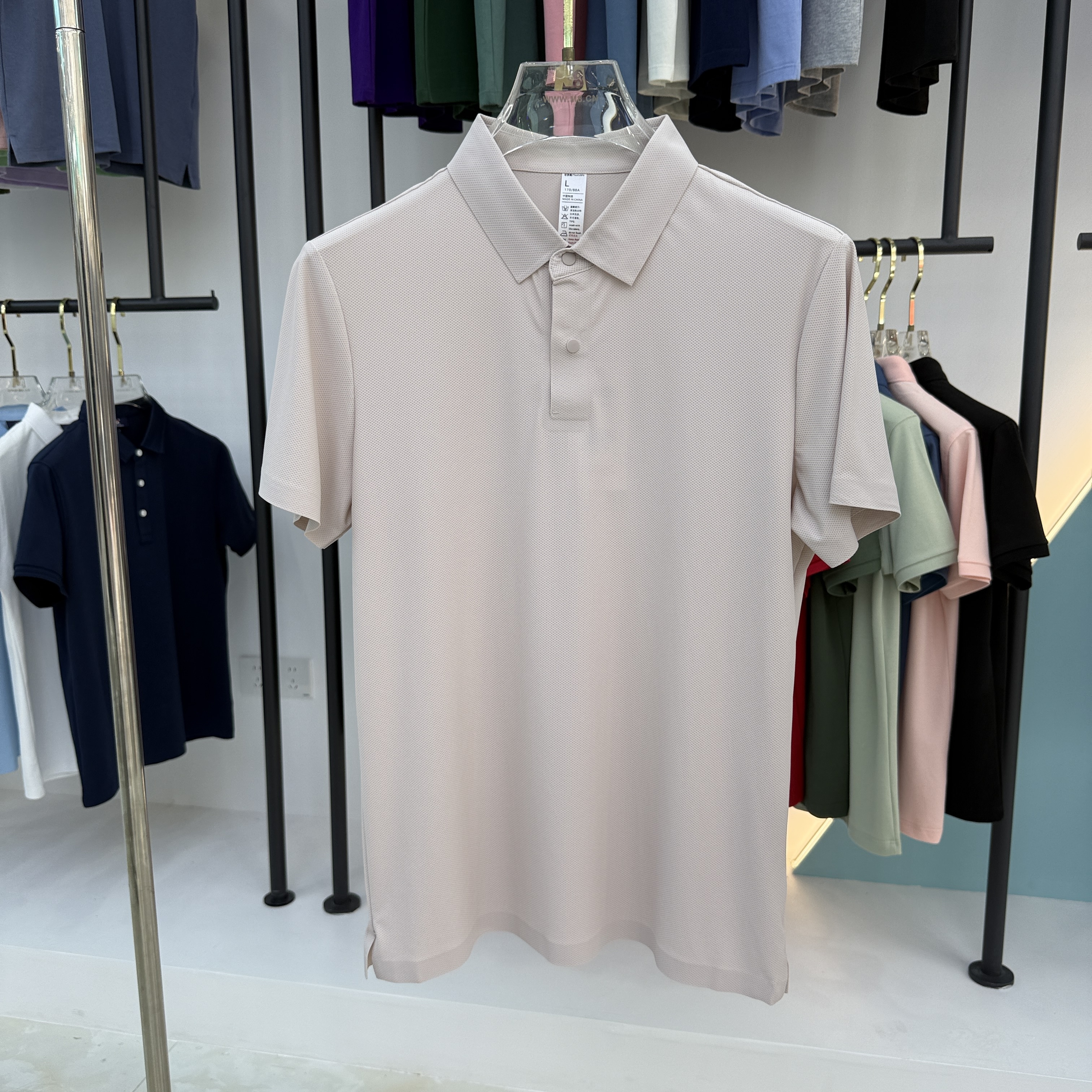 SD B06 84% Nylon 16% Spandex Short Sleeve Polo Shirt