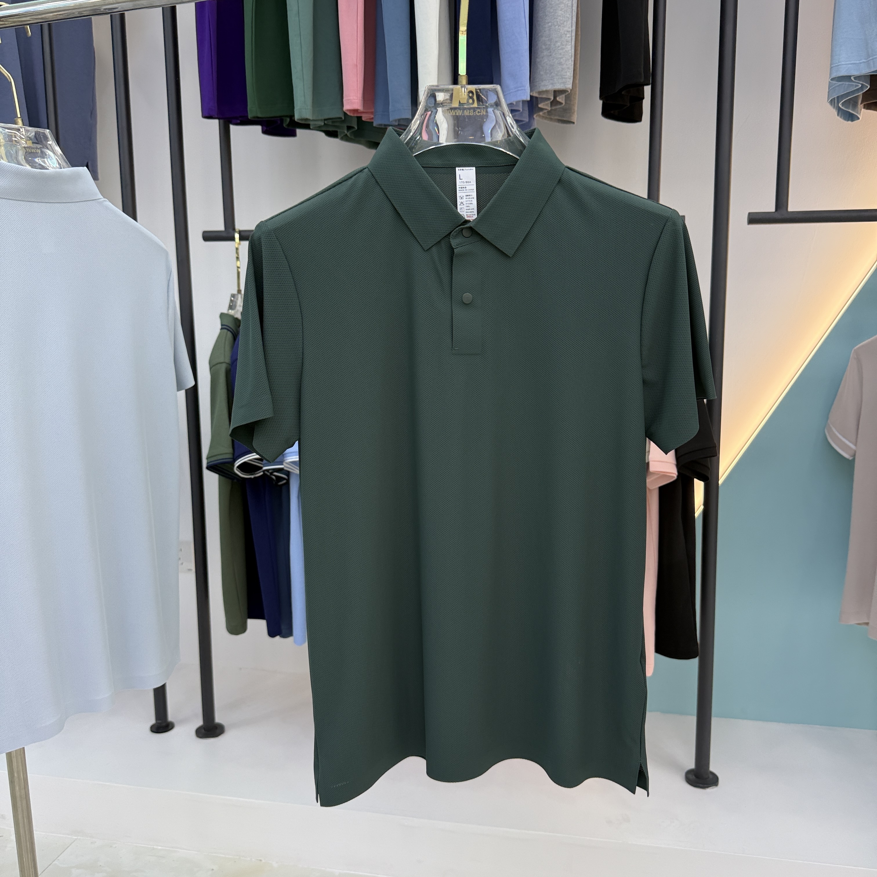 SD B06 84% Nylon 16% Spandex Short Sleeve Polo Shirt
