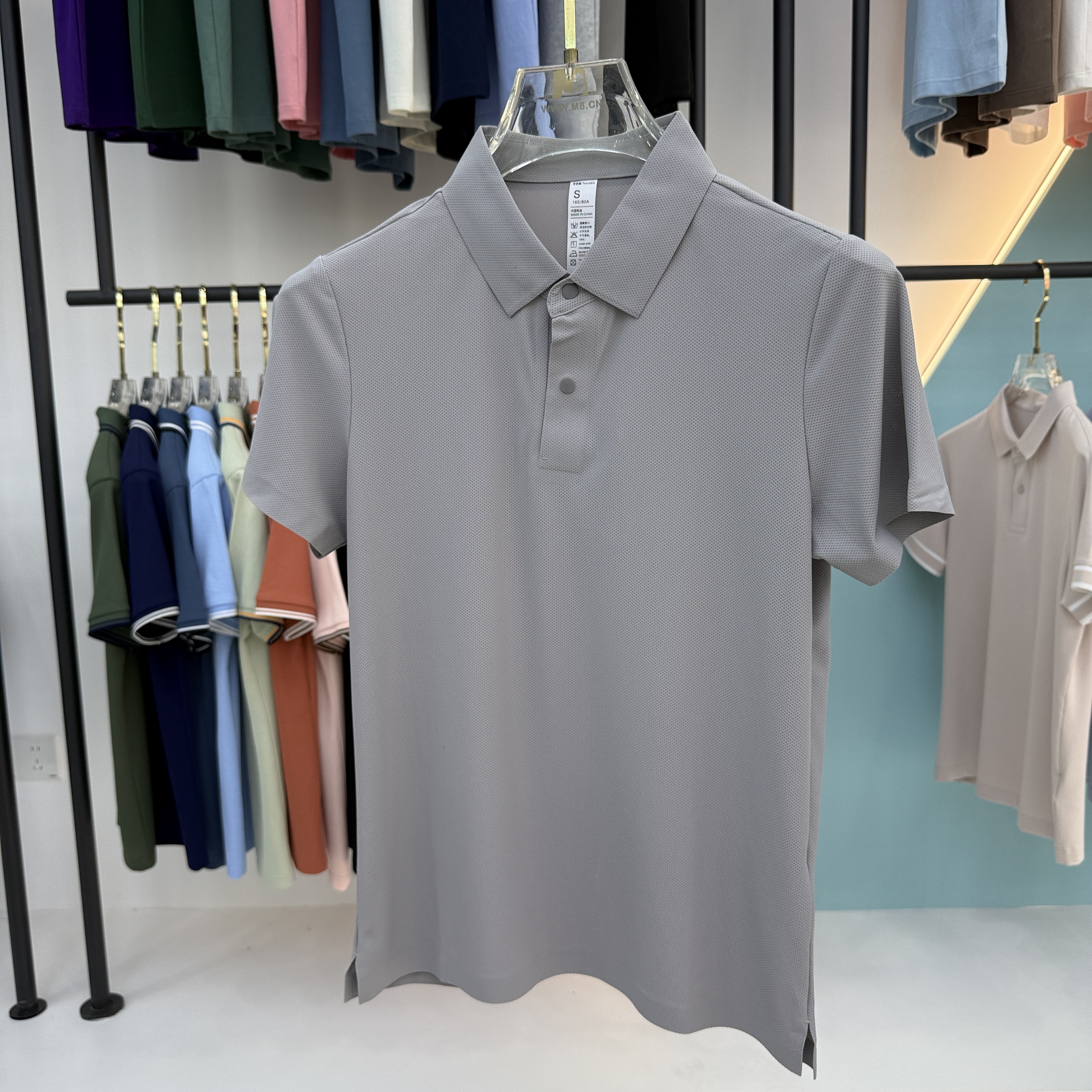 SD B06 84% Nylon 16% Spandex Short Sleeve Polo Shirt