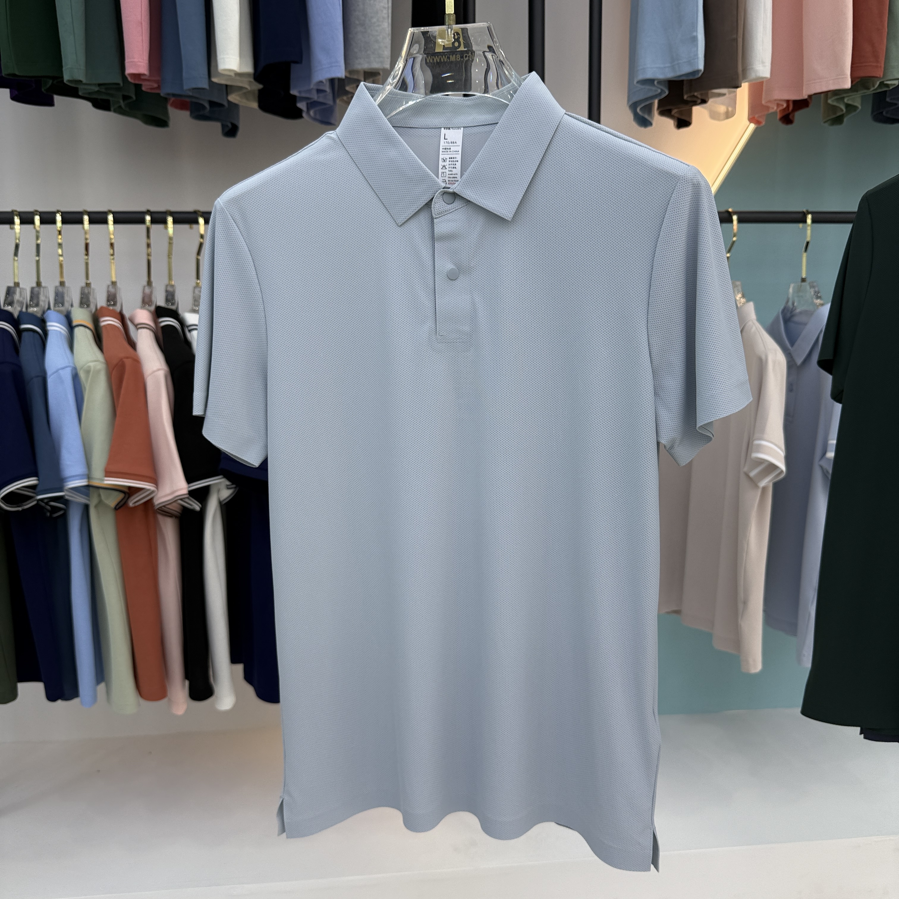 SD B06 84% Nylon 16% Spandex Short Sleeve Polo Shirt