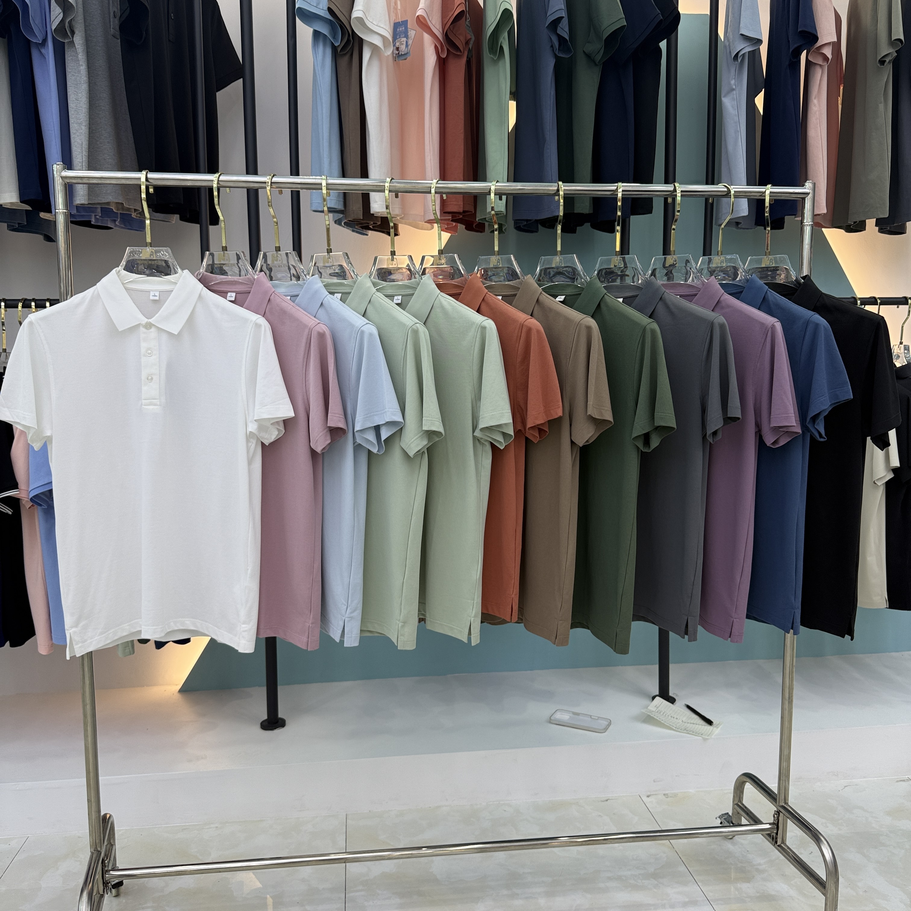 SD 55201 50% Cotton 48.9% Polyester 1.1% Silk Short Sleeve Polo Shirt