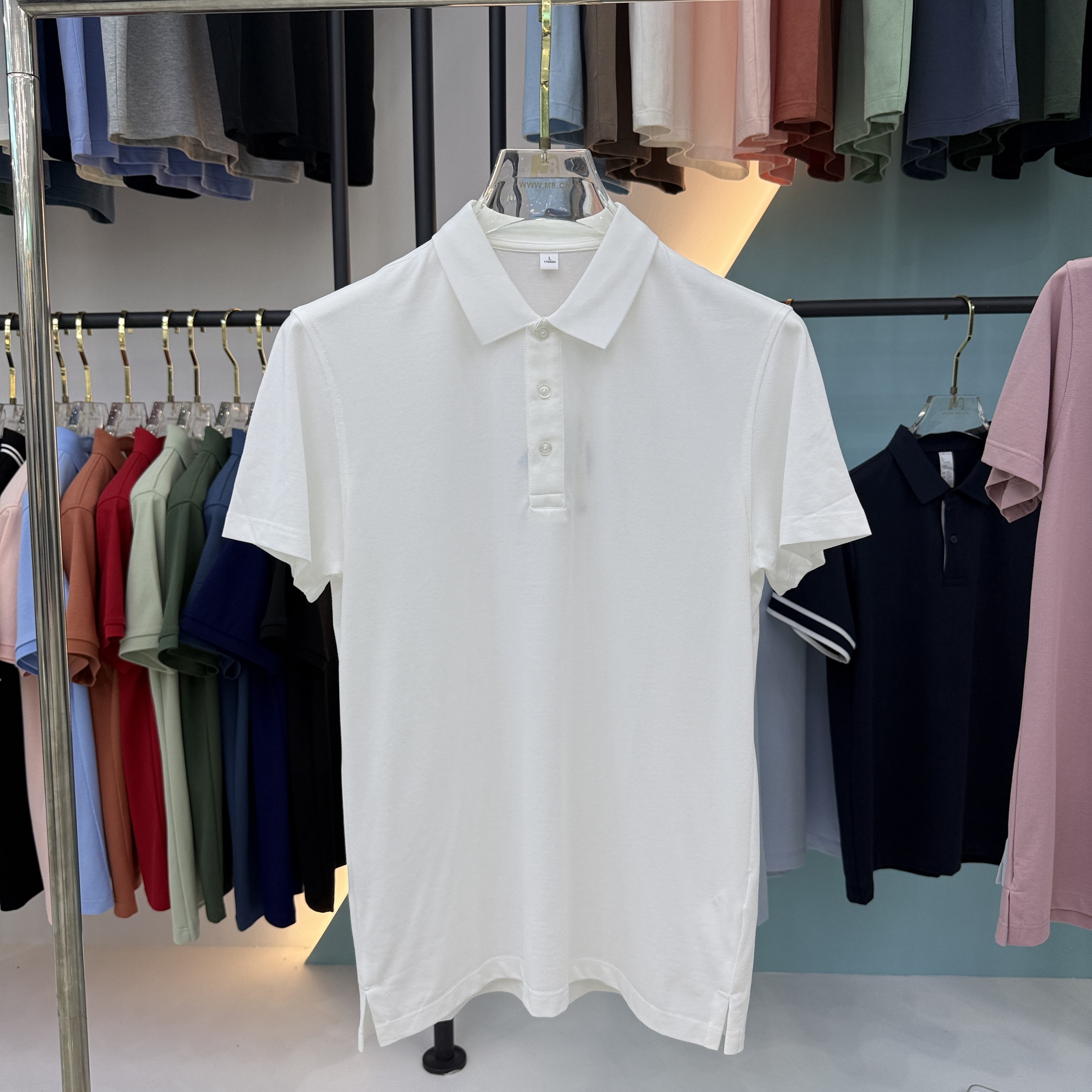 SD 55201 50% Cotton 48.9% Polyester 1.1% Silk Short Sleeve Polo Shirt