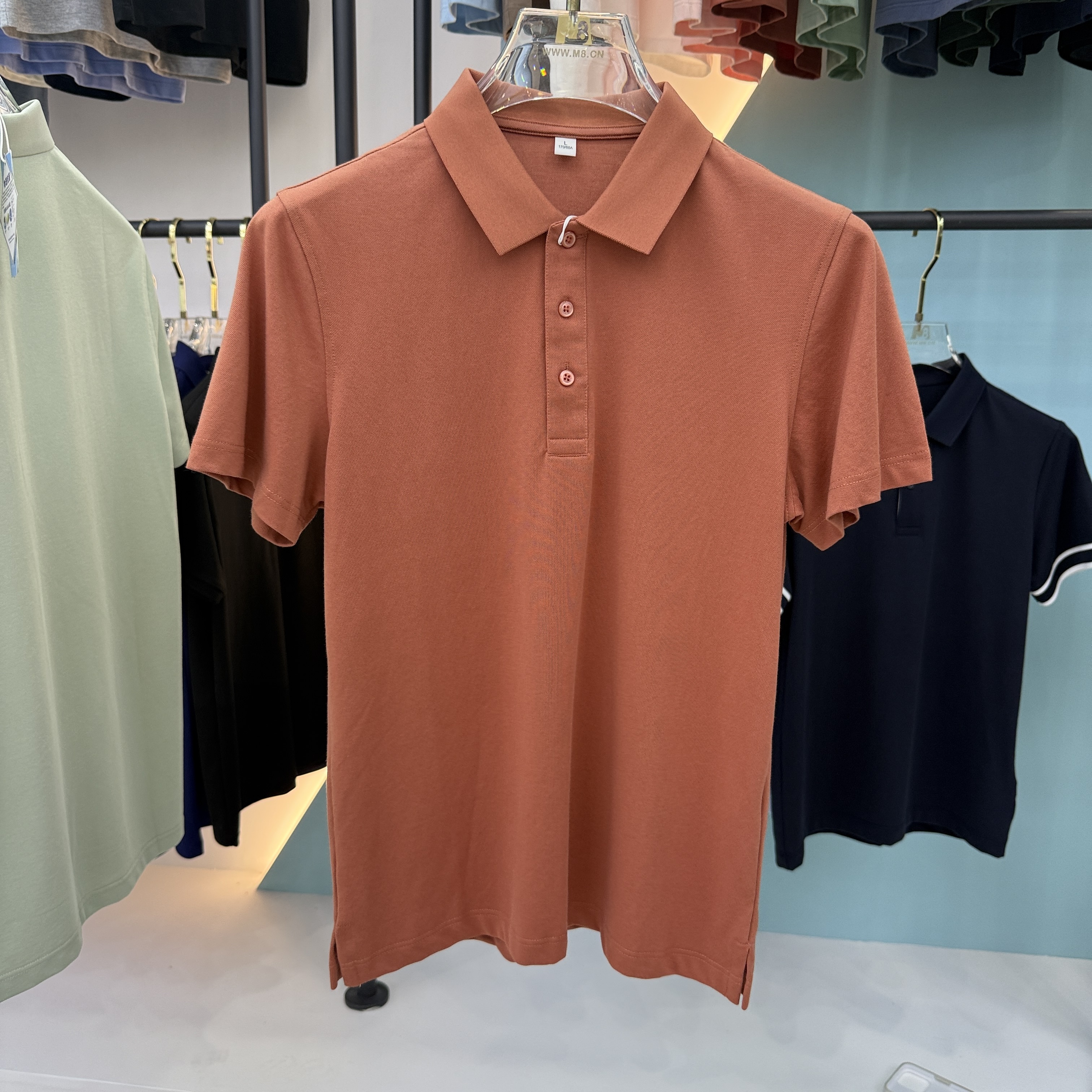 SD 55201 50% Cotton 48.9% Polyester 1.1% Silk Short Sleeve Polo Shirt