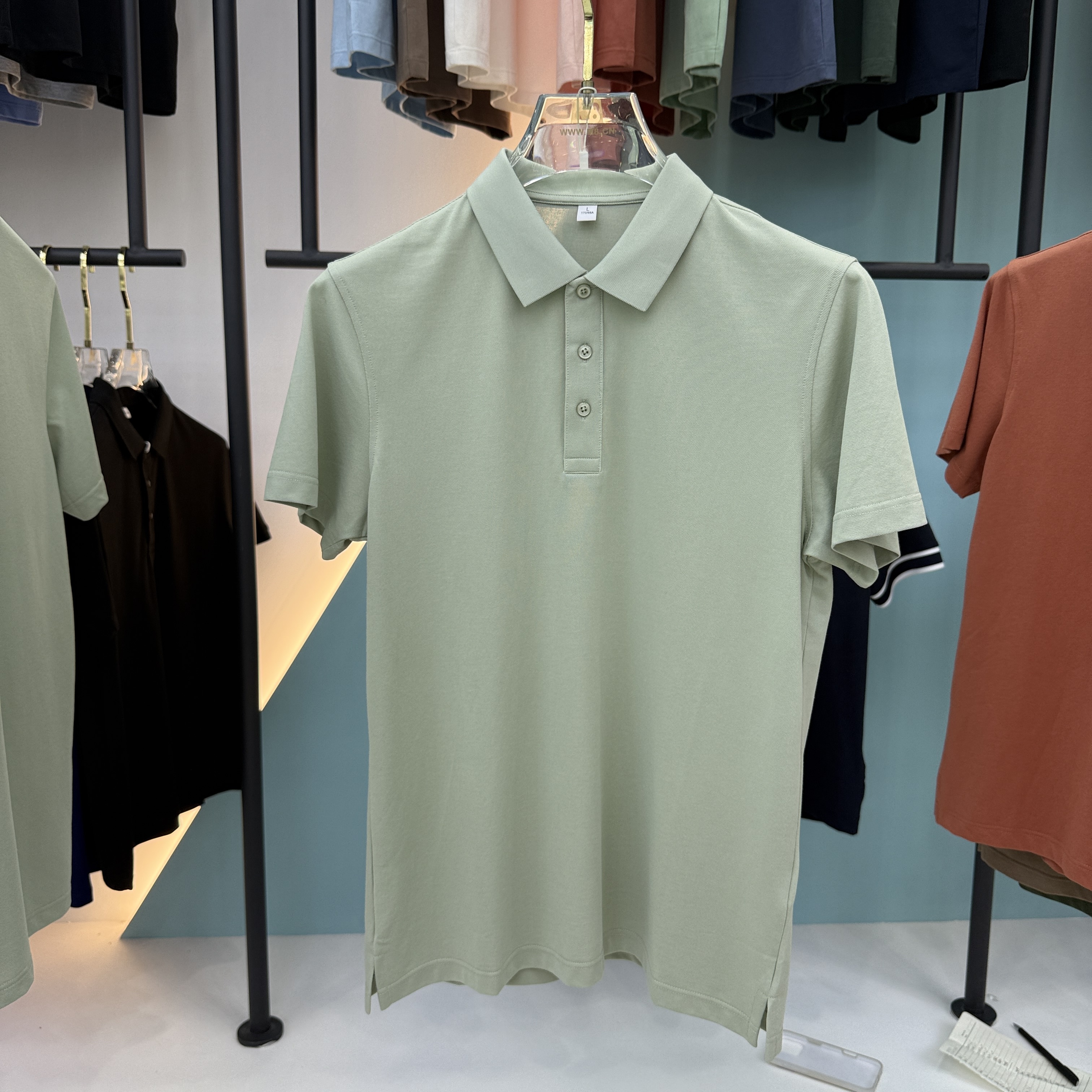 SD 55201 50% Cotton 48.9% Polyester 1.1% Silk Short Sleeve Polo Shirt