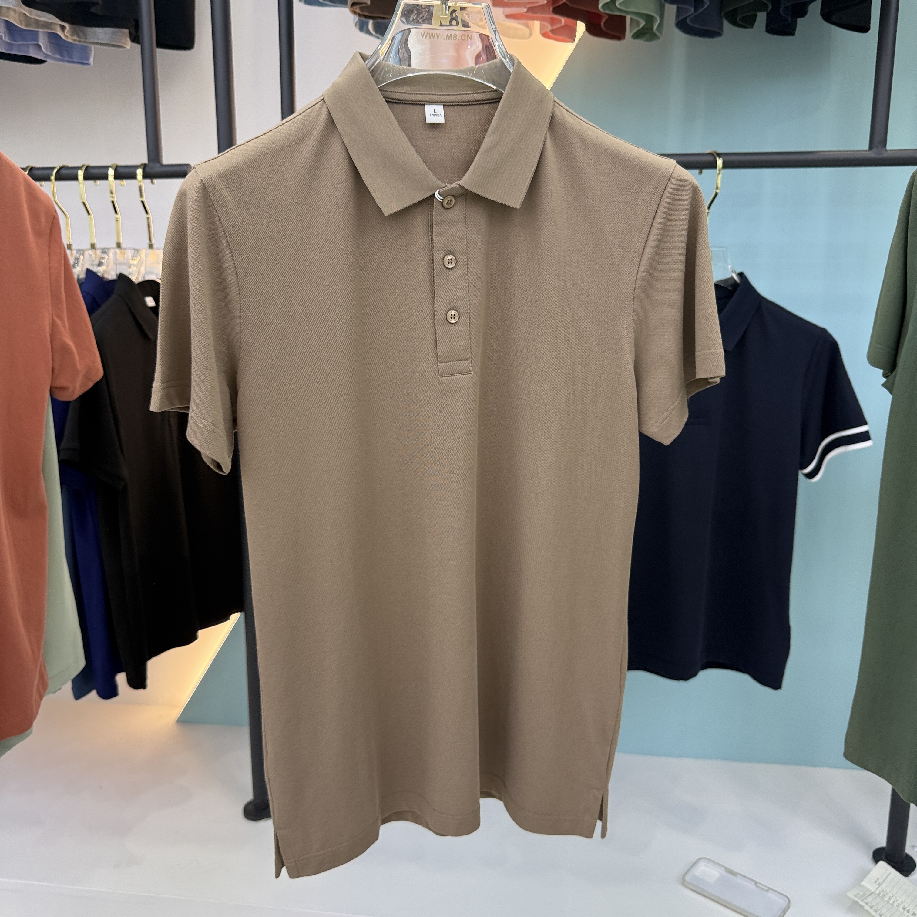 SD 55201 50% Cotton 48.9% Polyester 1.1% Silk Short Sleeve Polo Shirt