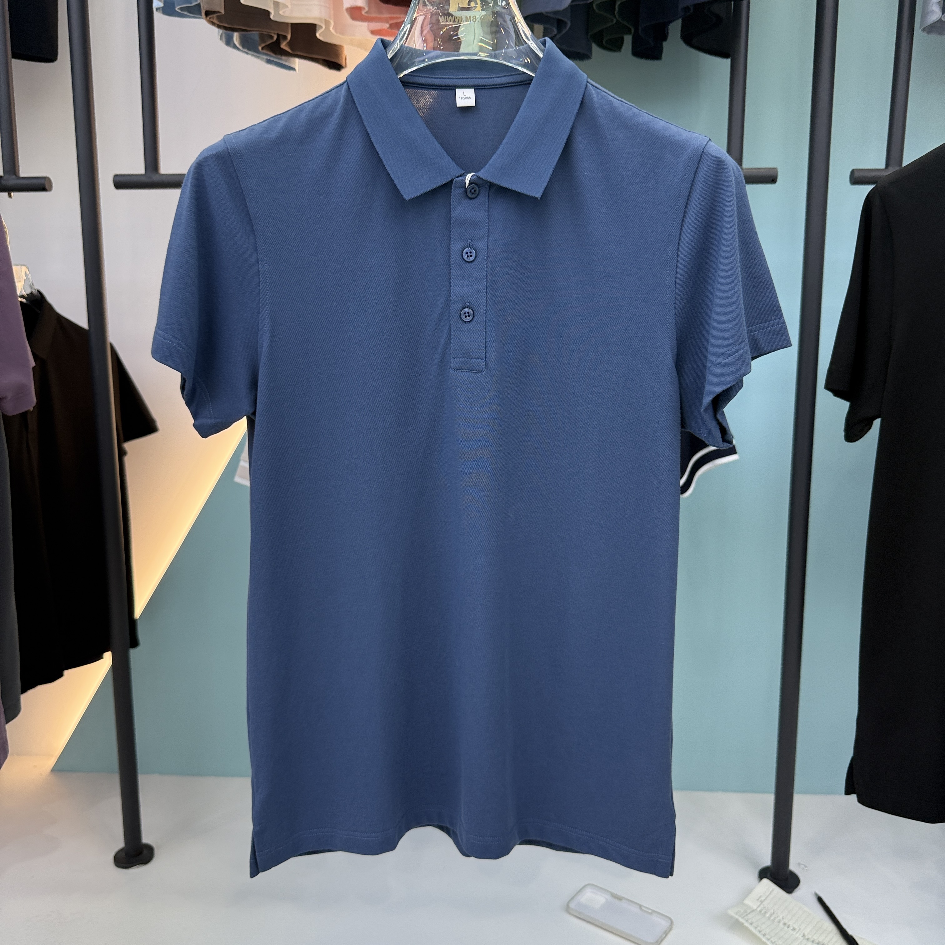 SD 55201 50% Cotton 48.9% Polyester 1.1% Silk Short Sleeve Polo Shirt