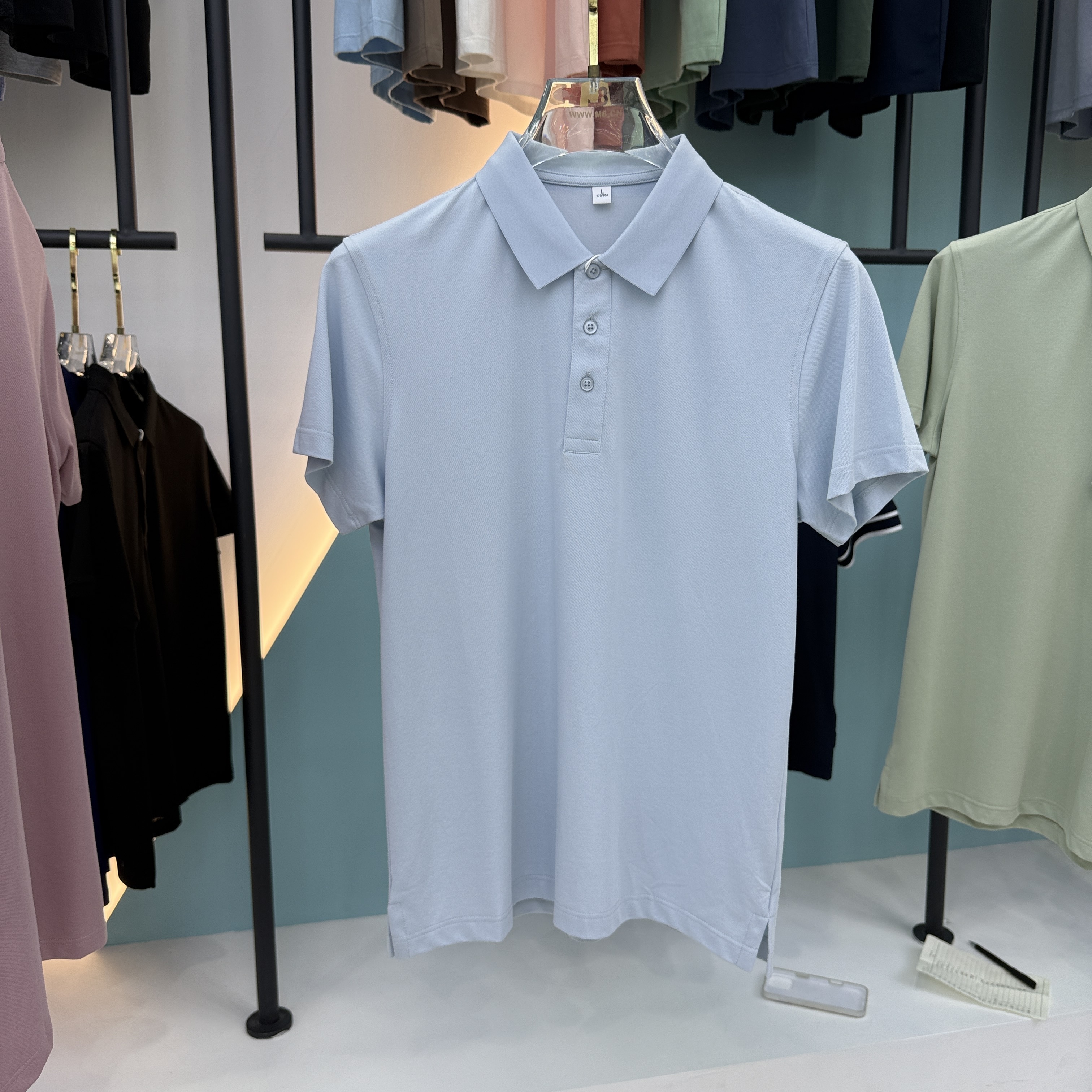 SD 55201 50% Cotton 48.9% Polyester 1.1% Silk Short Sleeve Polo Shirt