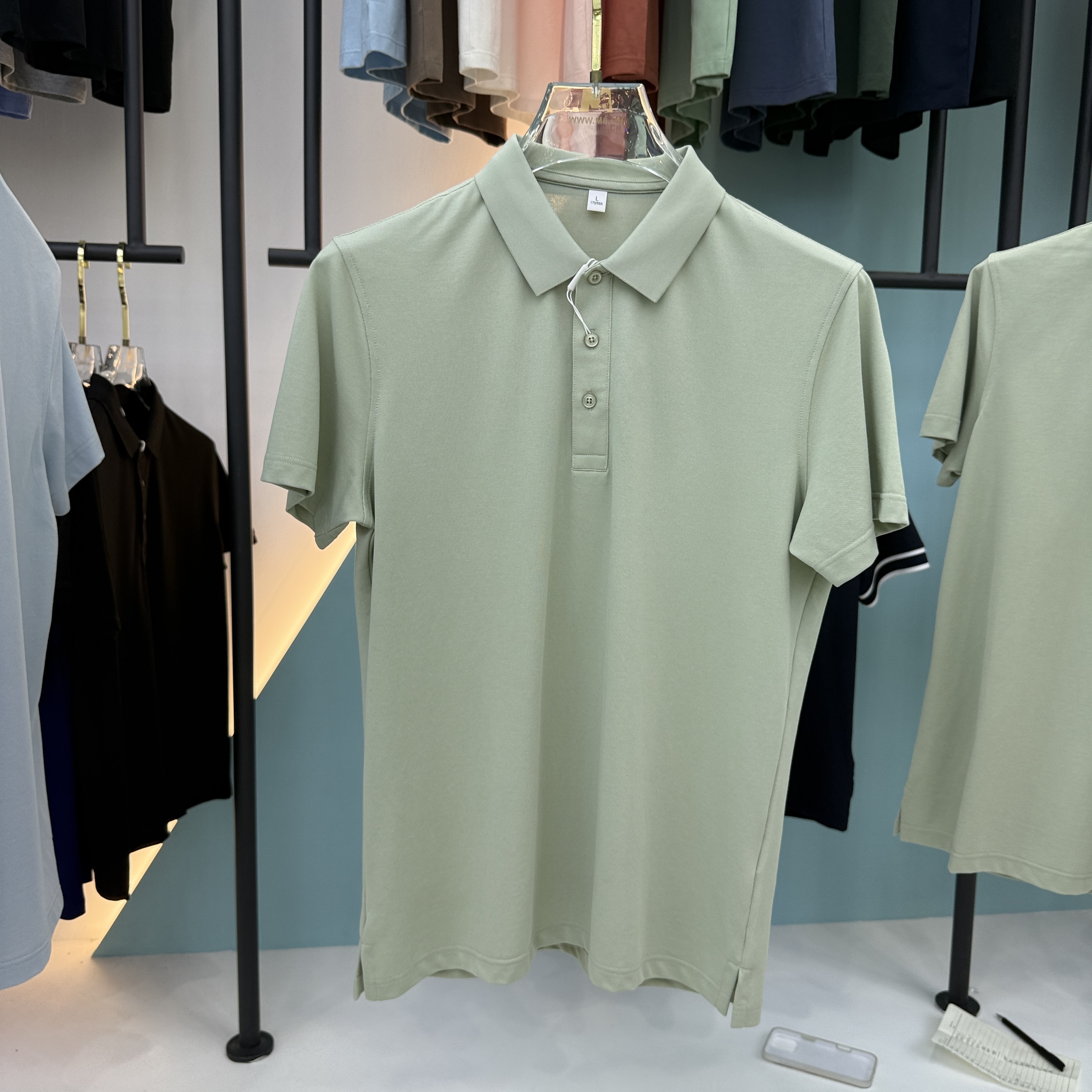 SD 55201 50% Cotton 48.9% Polyester 1.1% Silk Short Sleeve Polo Shirt