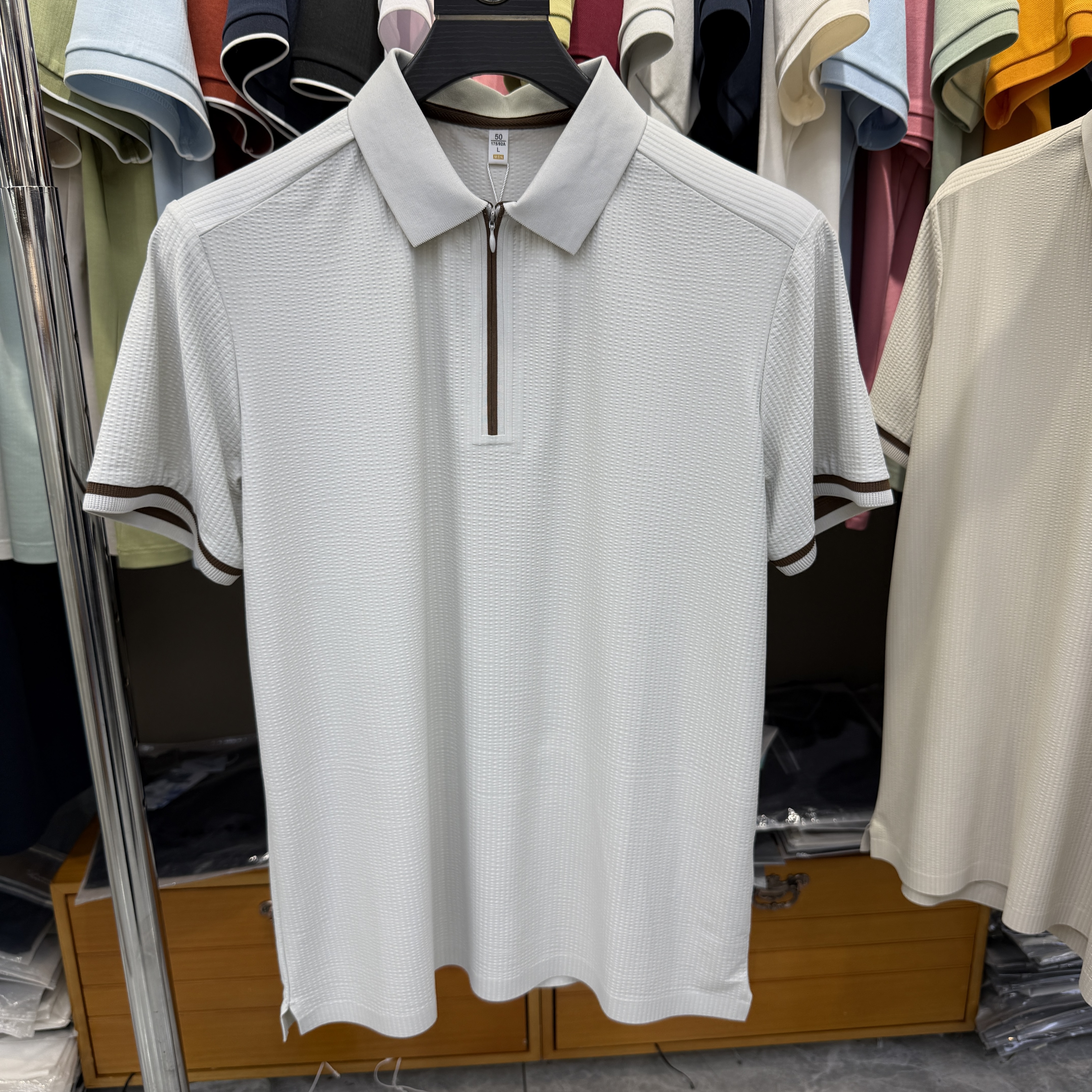 JM 2601 90.4% Nylon 9.6% Spandex Short-sleeve polo shirt