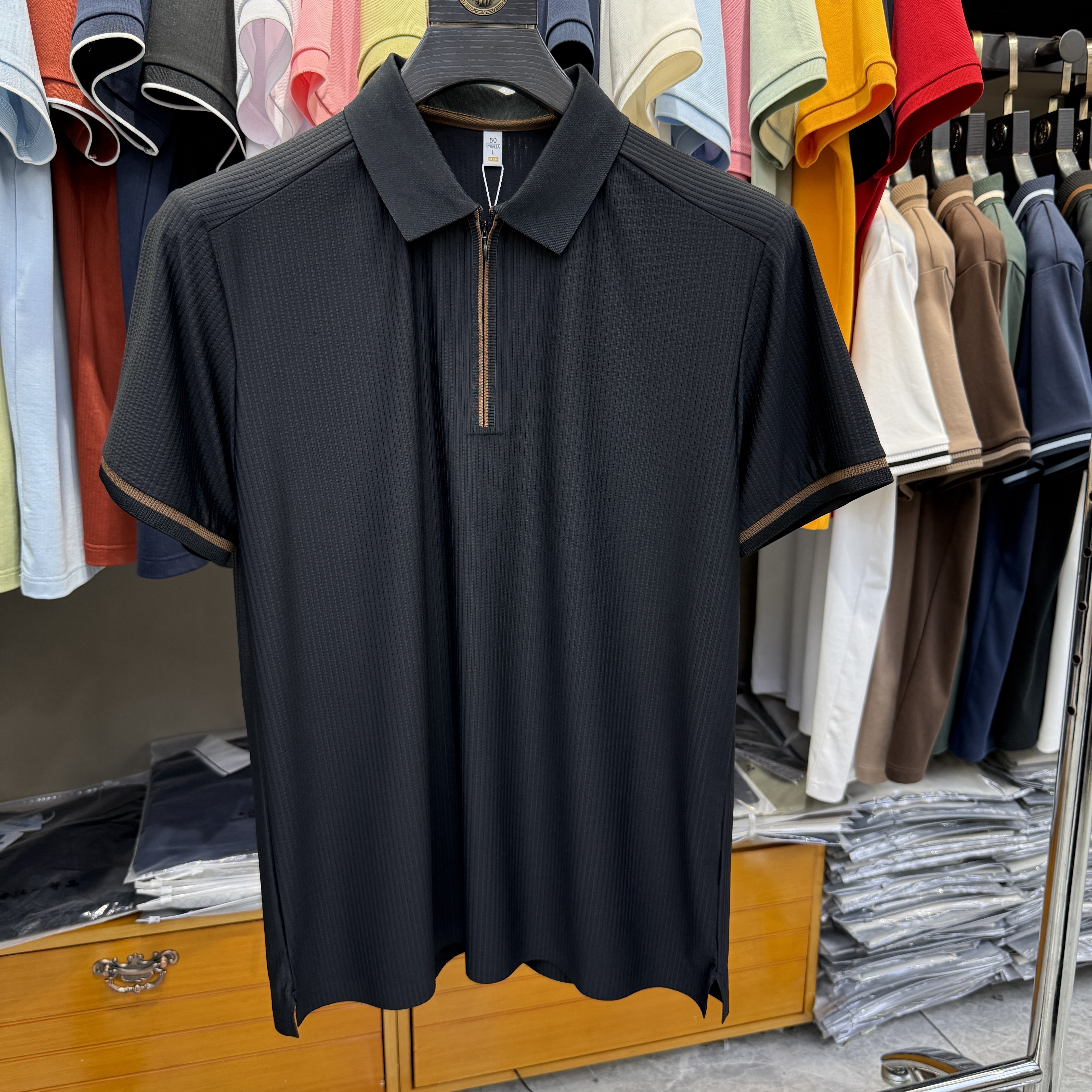 JM 2601 90.4% Nylon 9.6% Spandex Short-sleeve polo shirt