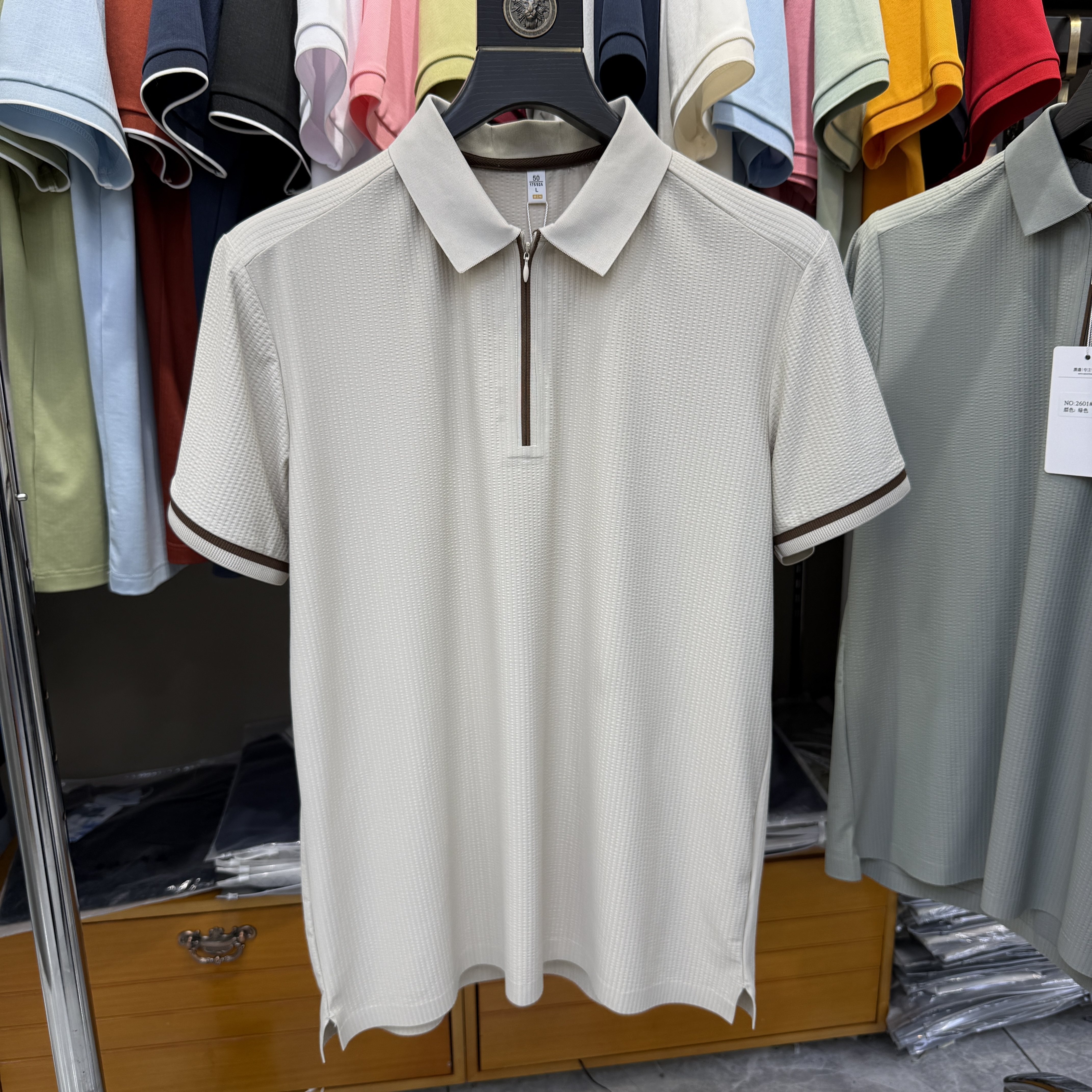 JM 2601 90.4% Nylon 9.6% Spandex Short-sleeve polo shirt