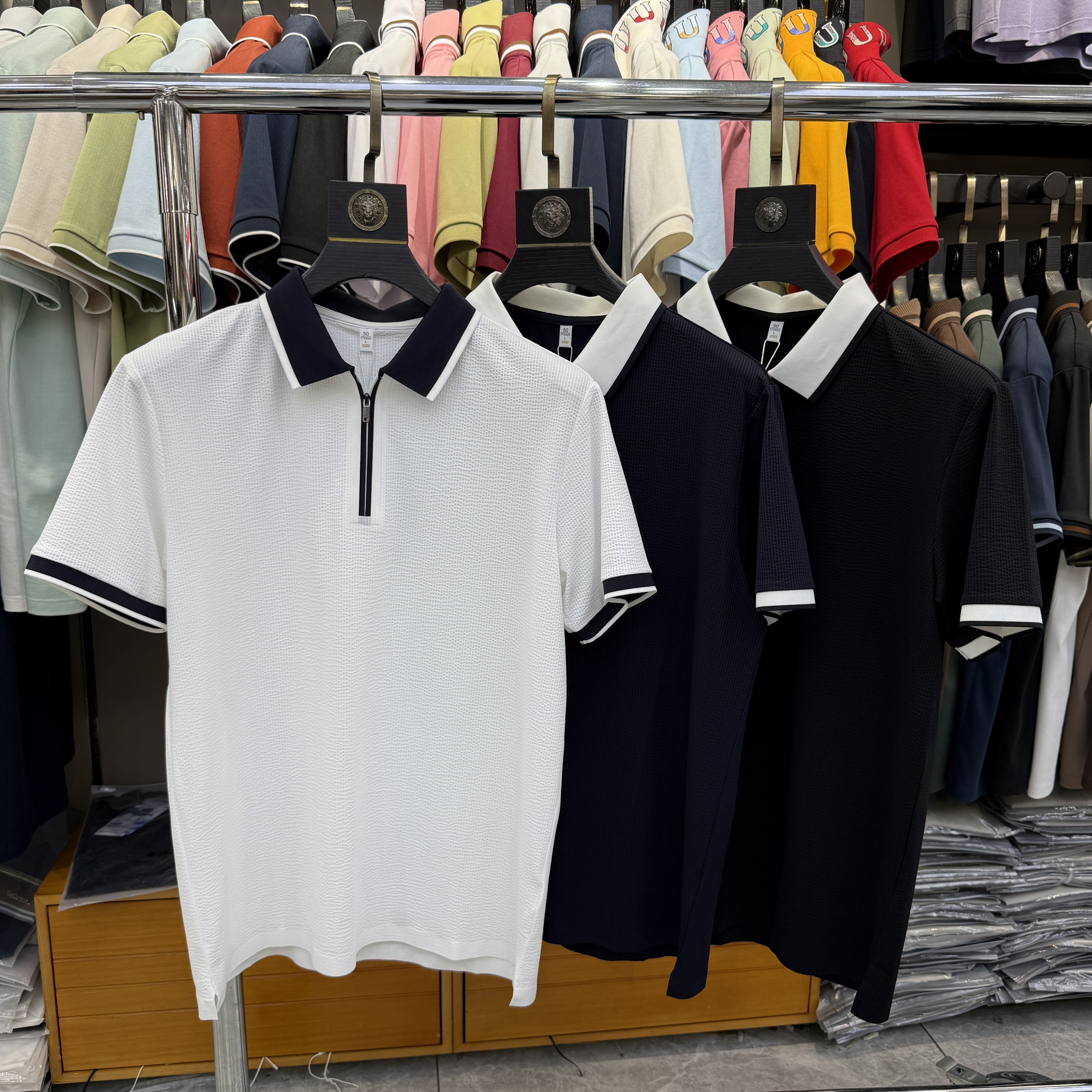 JM 2609 90.4% Nylon 9.6% Spandex Short-sleeve polo shirt