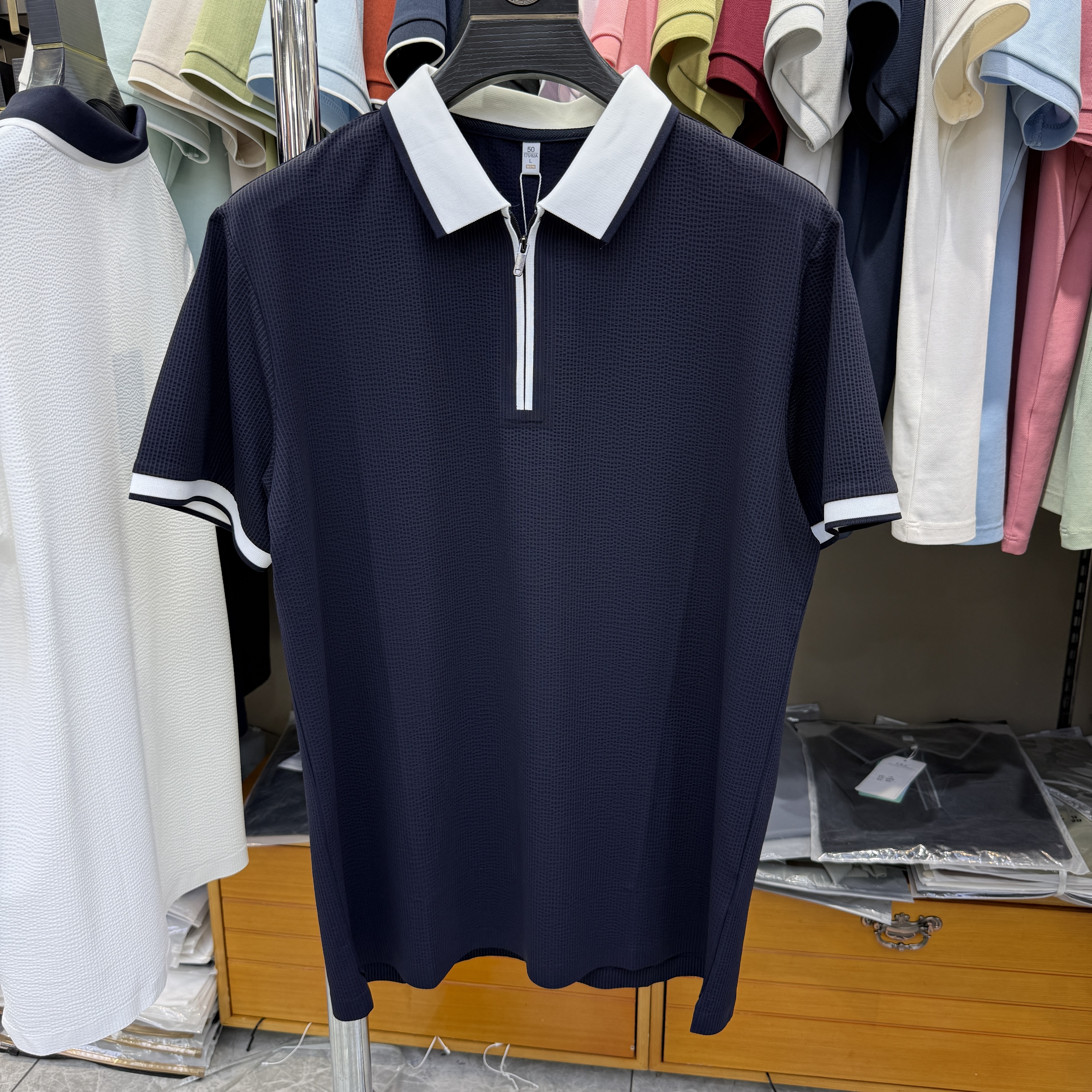 JM 2609 90.4% Nylon 9.6% Spandex Short-sleeve polo shirt