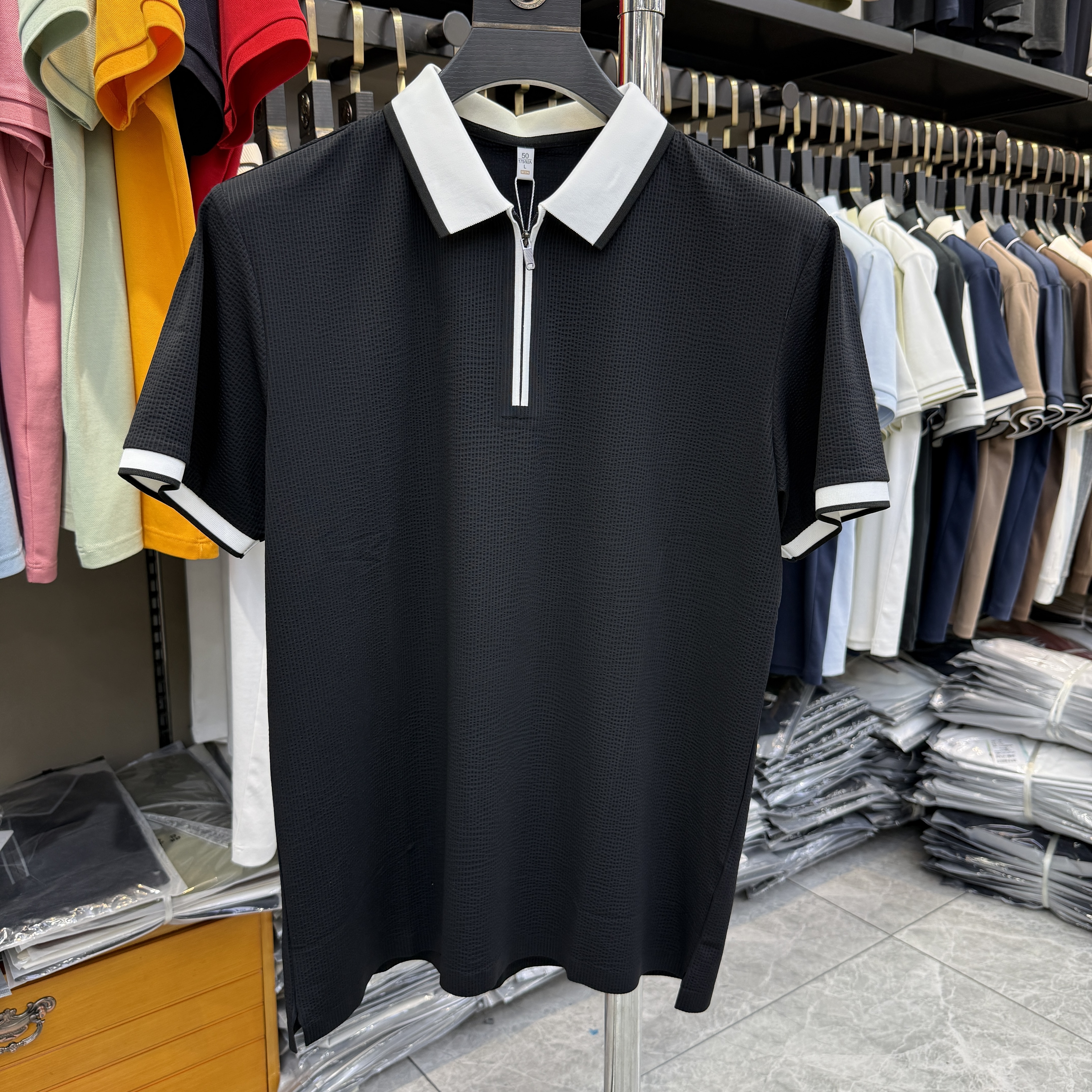 JM 2609 90.4% Nylon 9.6% Spandex Short-sleeve polo shirt