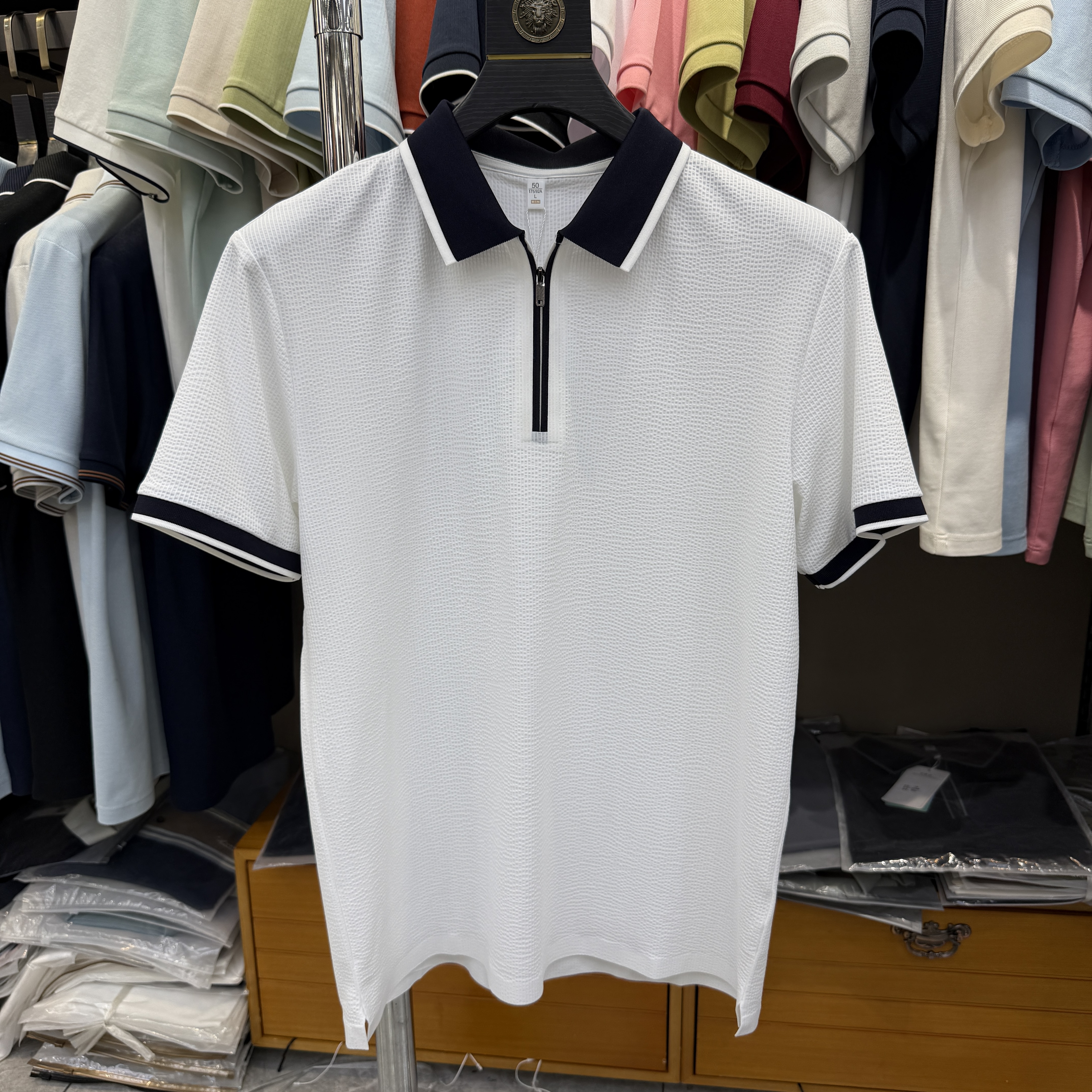 JM 2609 90.4% Nylon 9.6% Spandex Short-sleeve polo shirt