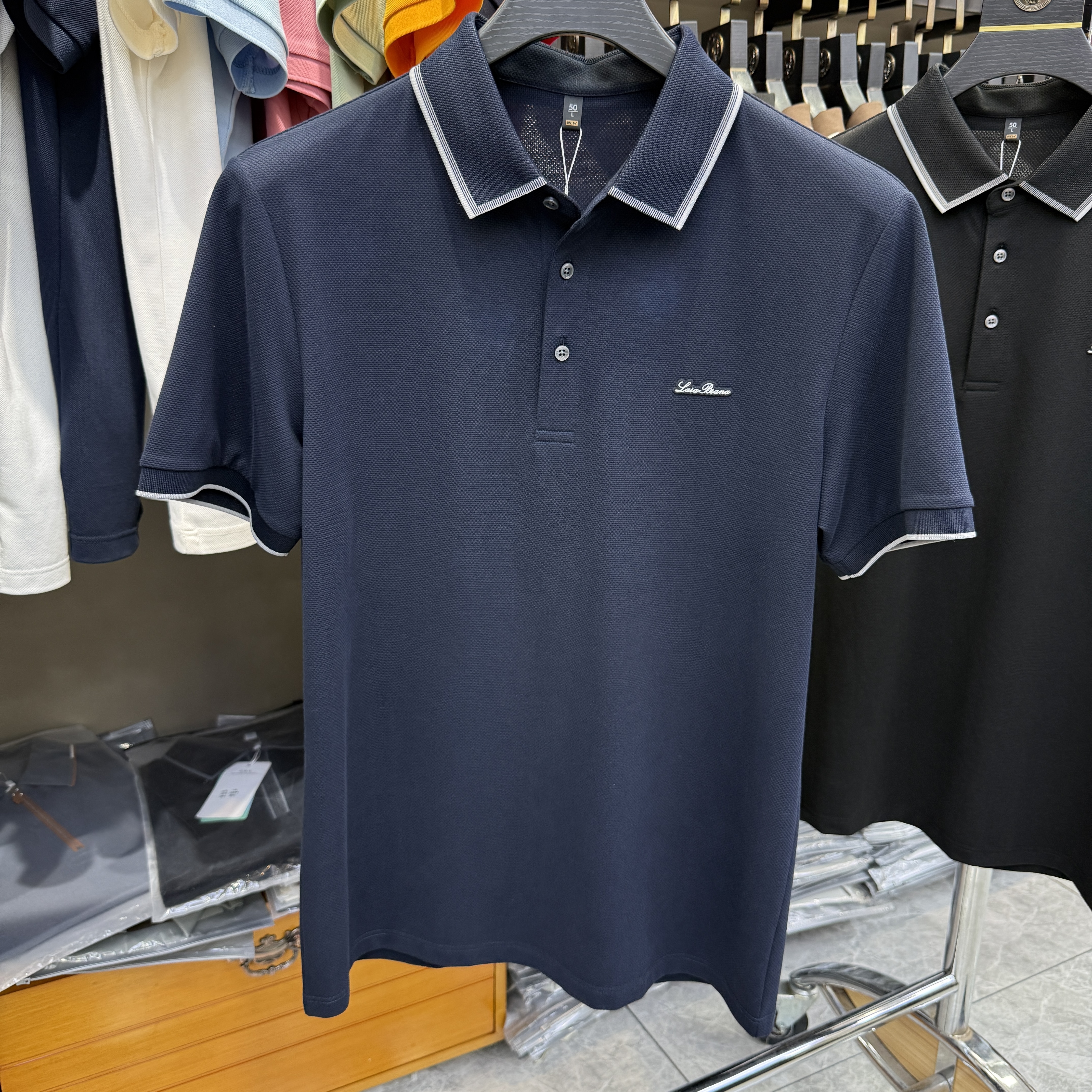 JM6906 54.4% Polyester 39.4% Cotton 6.2% Spandex Short-sleeve polo shirt