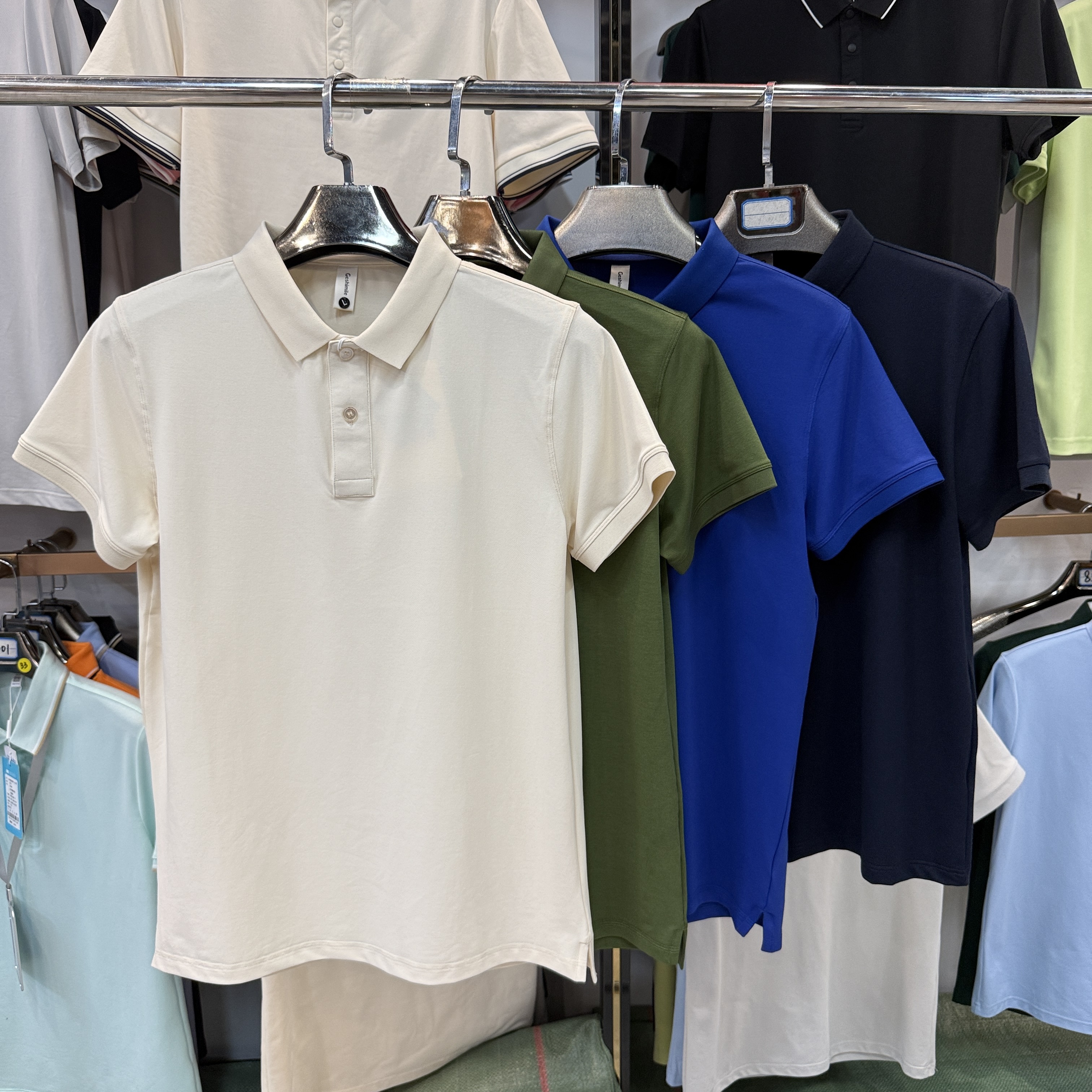 TS1110 48% Xinjiang Combed Cotton 47% Matte Polyester 5% Spandex Short-Sleeved Polo Shirt