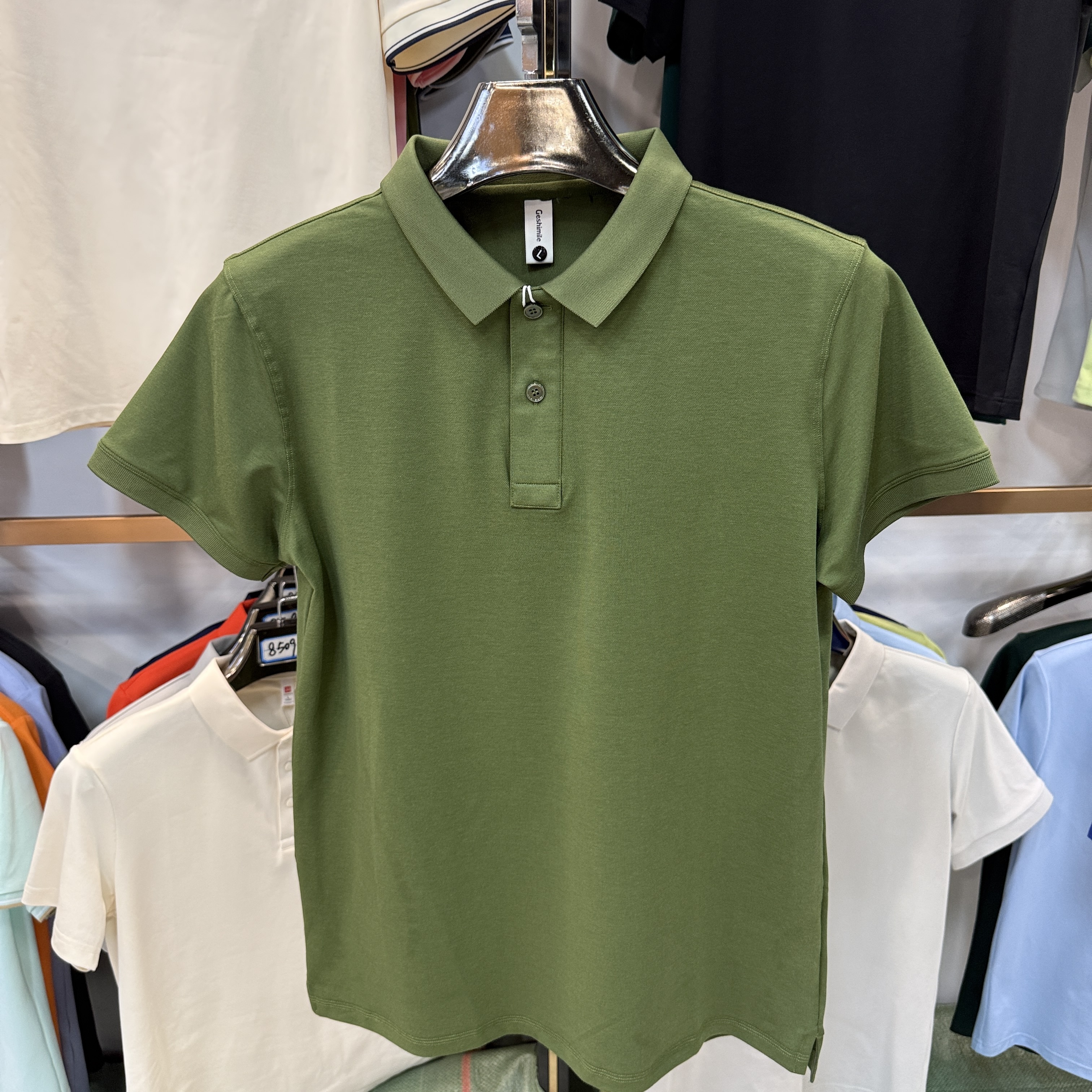 TS1110 48% Xinjiang Combed Cotton 47% Matte Polyester 5% Spandex Short-Sleeved Polo Shirt