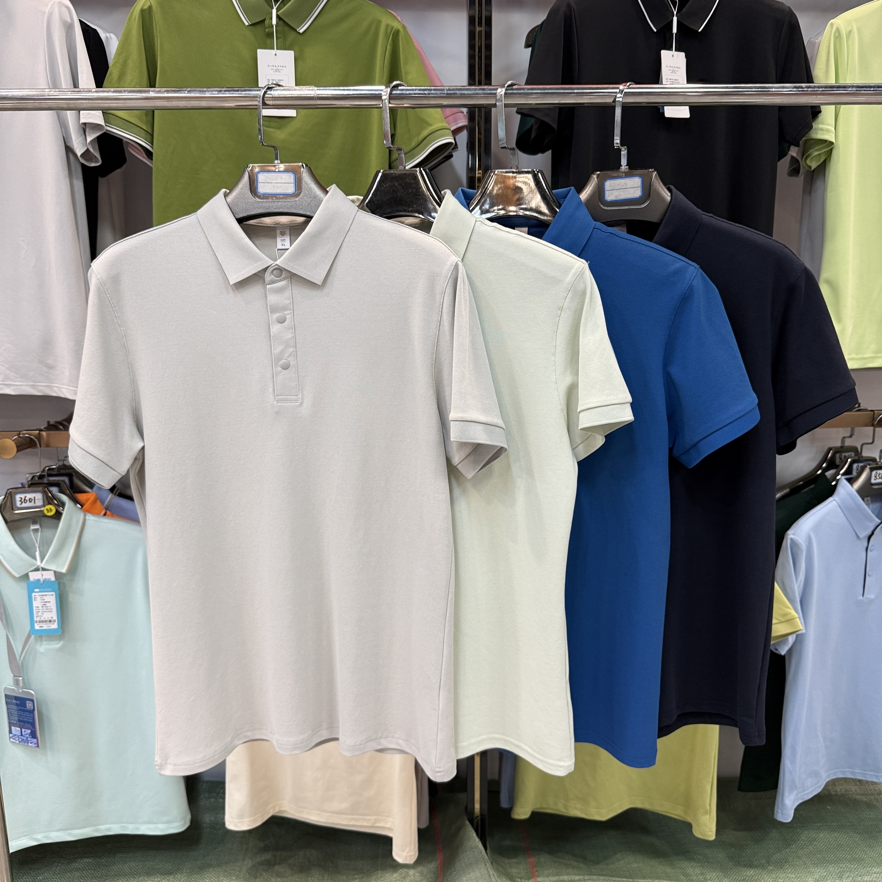 TS960 75% cotton 19% polyester 4% spandex 2% Tencel Short-Sleeved Polo Shirt