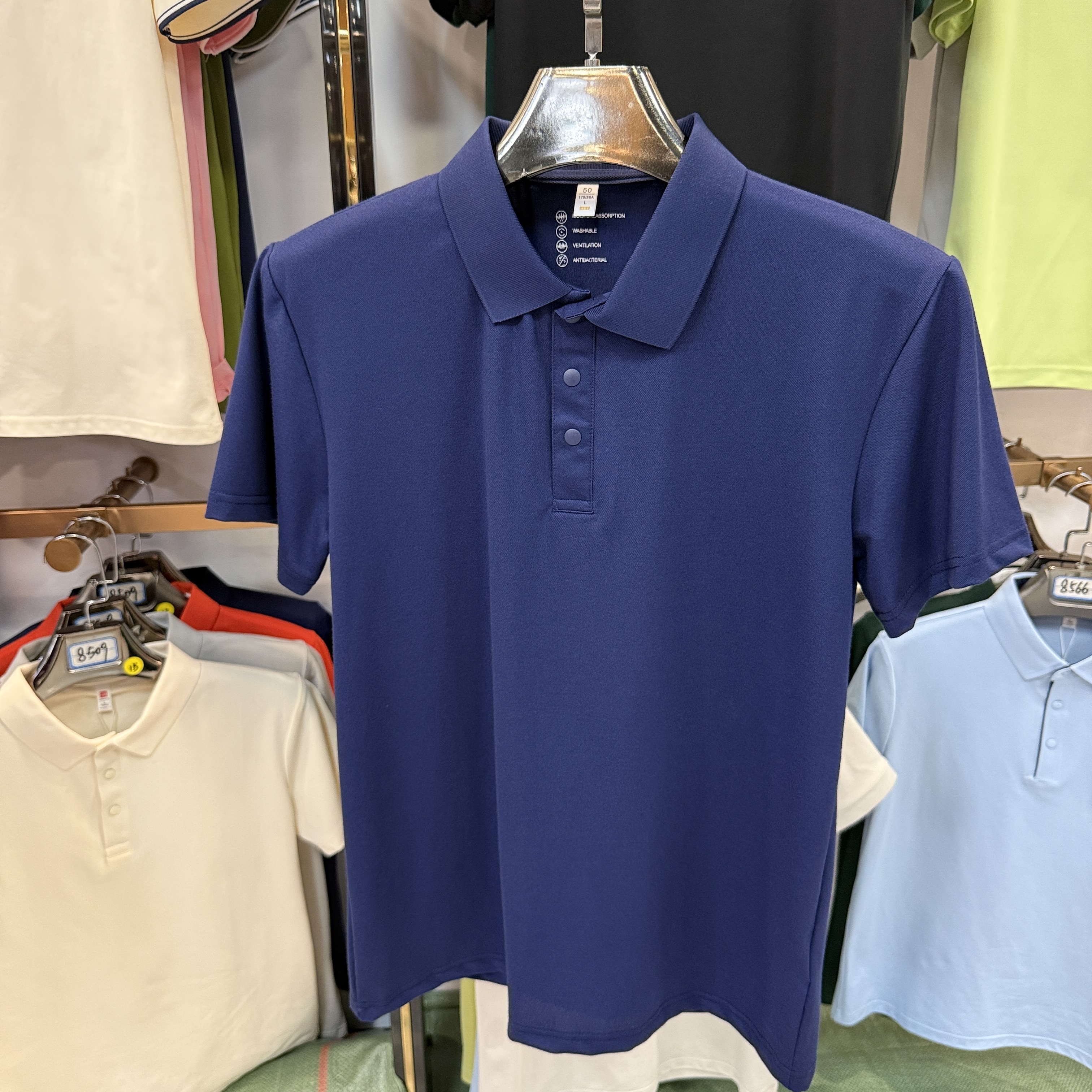 TS2667 52%Cotton 48%Polyester Short-Sleeved Polo Shirt