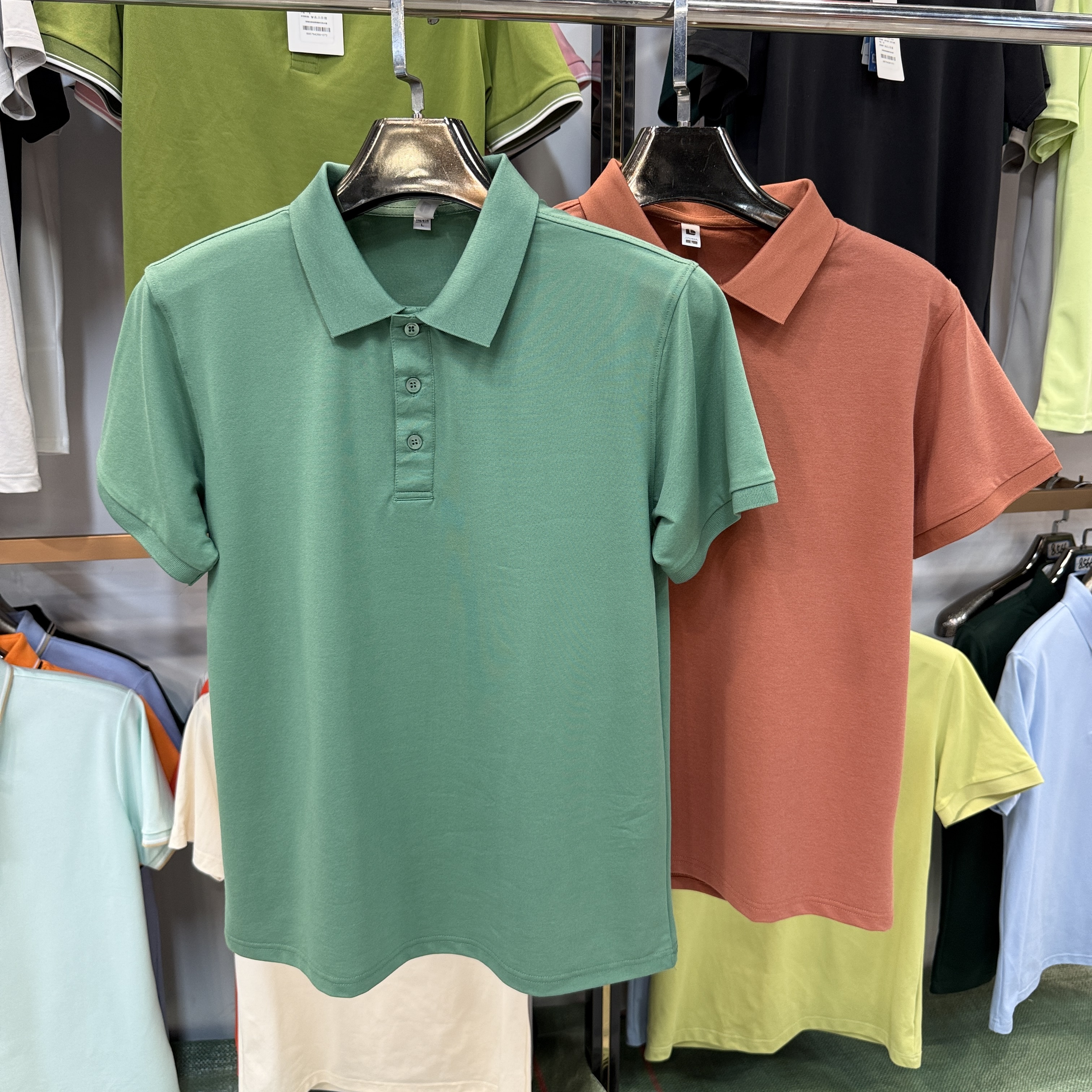 TSA6688 50% Cotton  45% Polyester  5% Spandex Short-Sleeved Polo Shirt