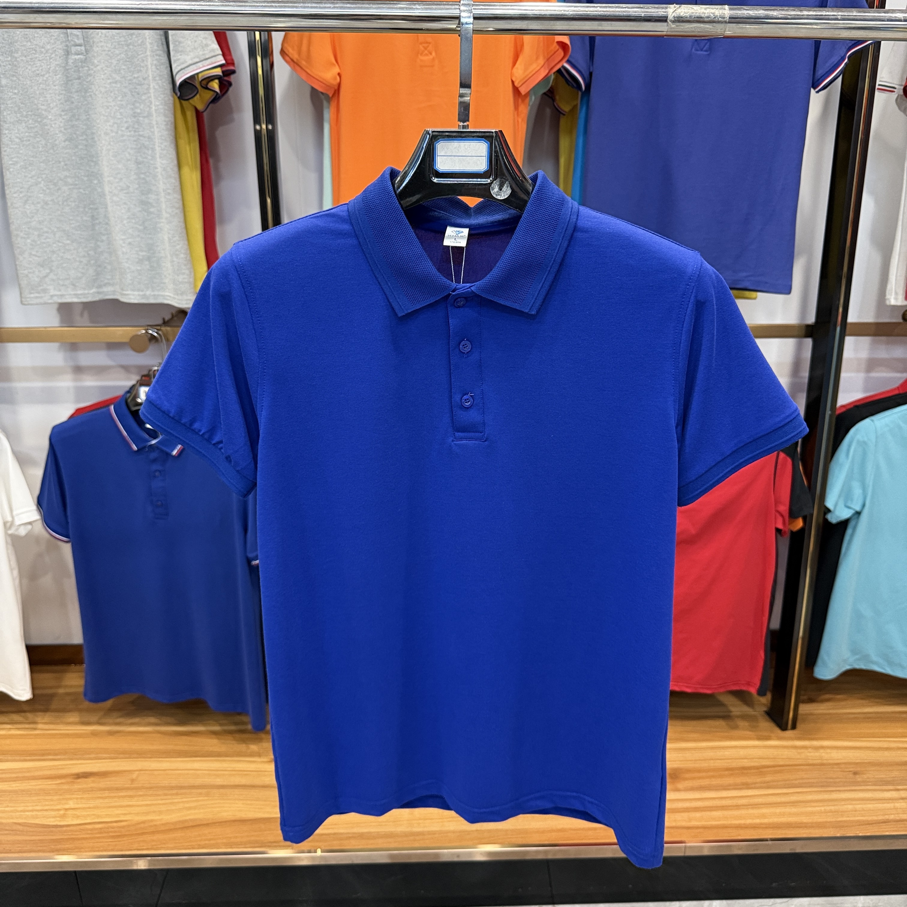 TSD655 50% Long-staple Cotton 45% Polyester 5% Spandex Short-Sleeved Polo Shirt