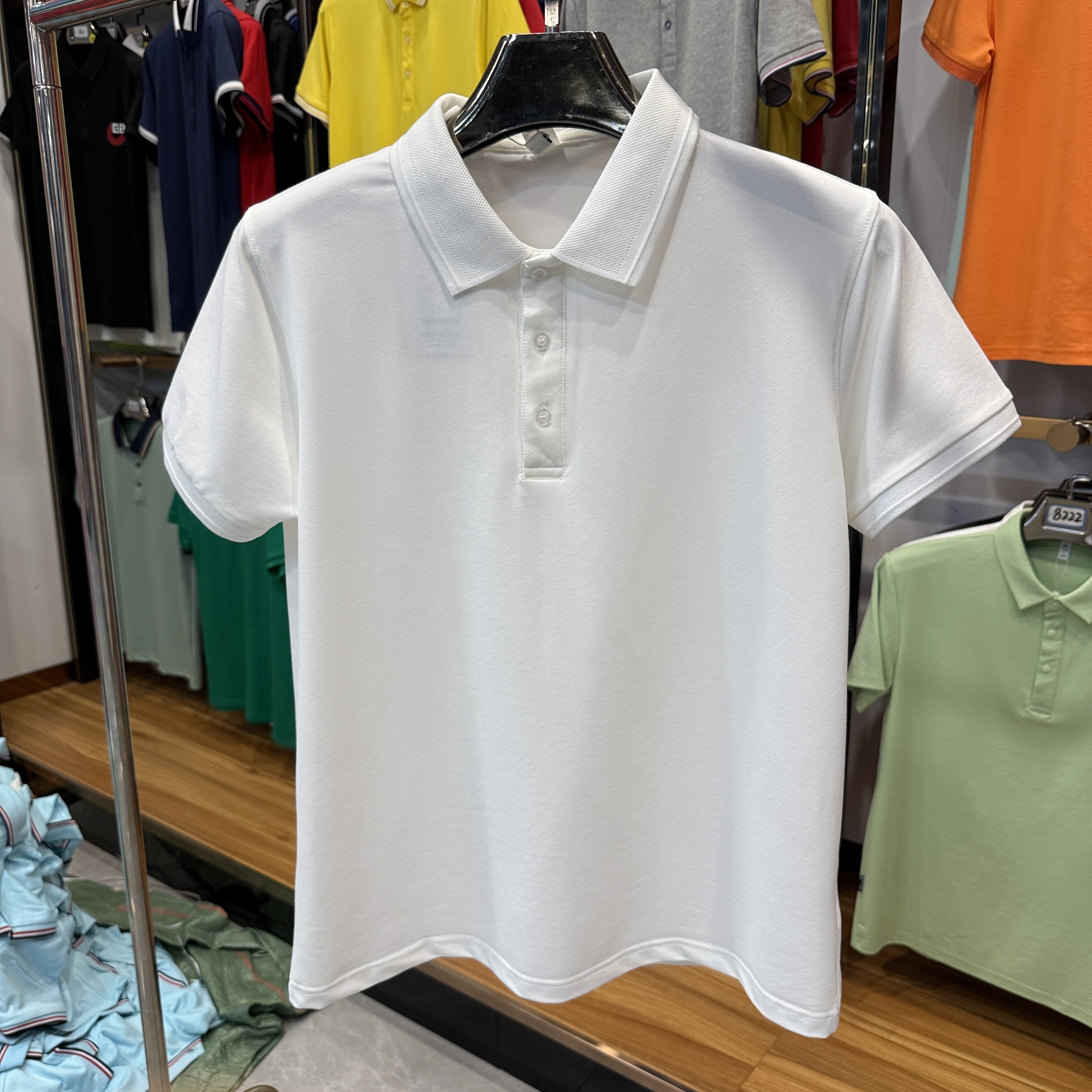 TSD655 50% Long-staple Cotton 45% Polyester 5% Spandex Short-Sleeved Polo Shirt