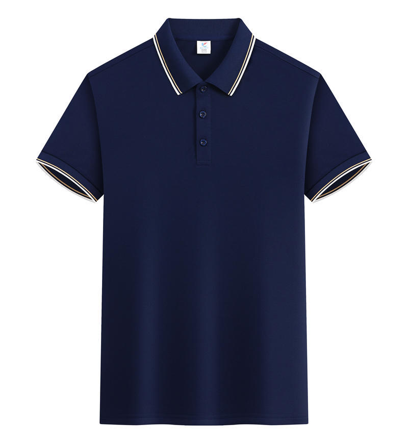 TSK916 50% Ice Silk 50% Plant Fiber Short-Sleeved Polo Shirt