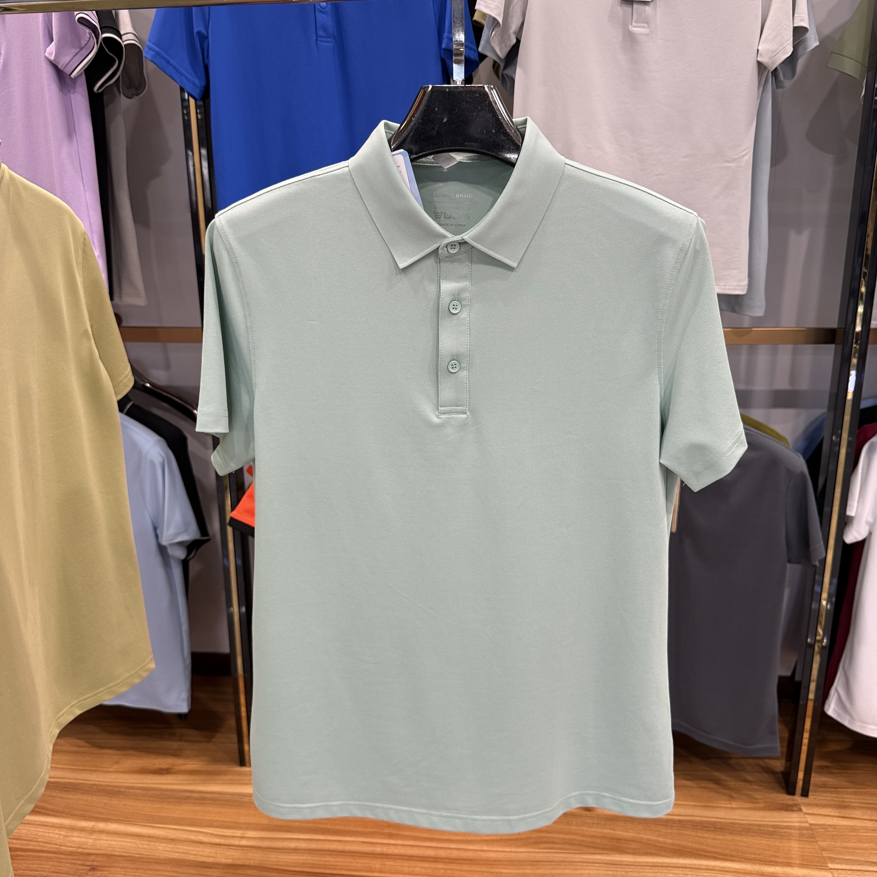 TST1 68% Cotton 27% Polyester 5% Spandex Short-Sleeved Polo Shirt