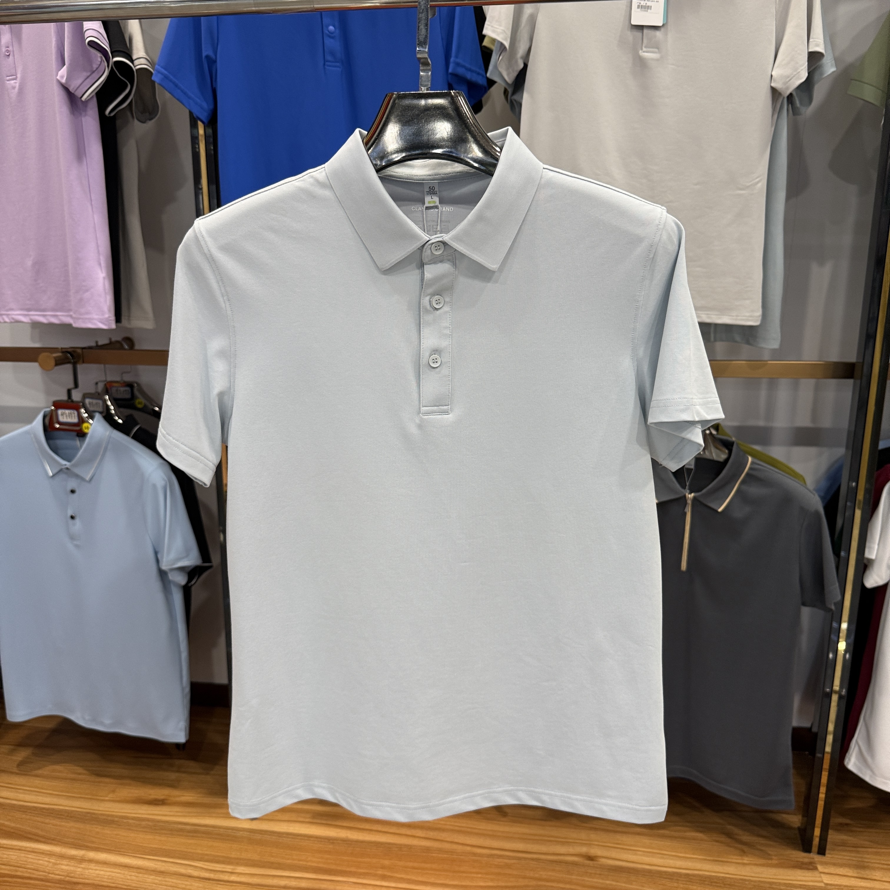 TST1 68% Cotton 27% Polyester 5% Spandex Short-Sleeved Polo Shirt