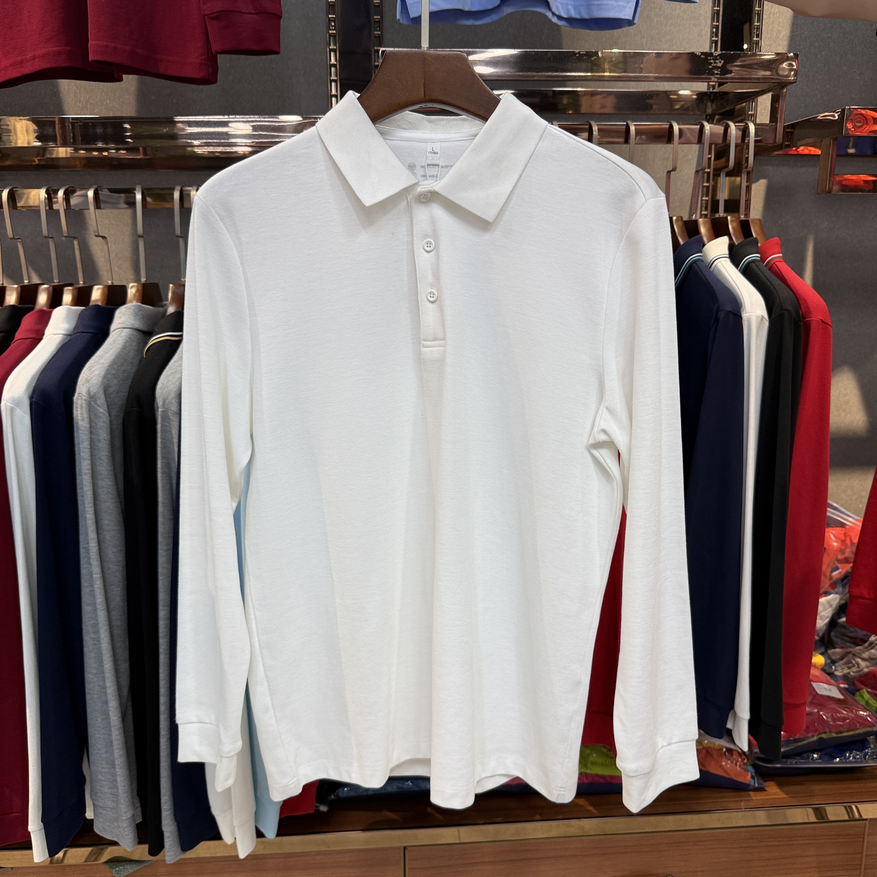 SK 513 80% Cotton  20% Polyester (Sorona) Long-Sleeved Polo Shirt