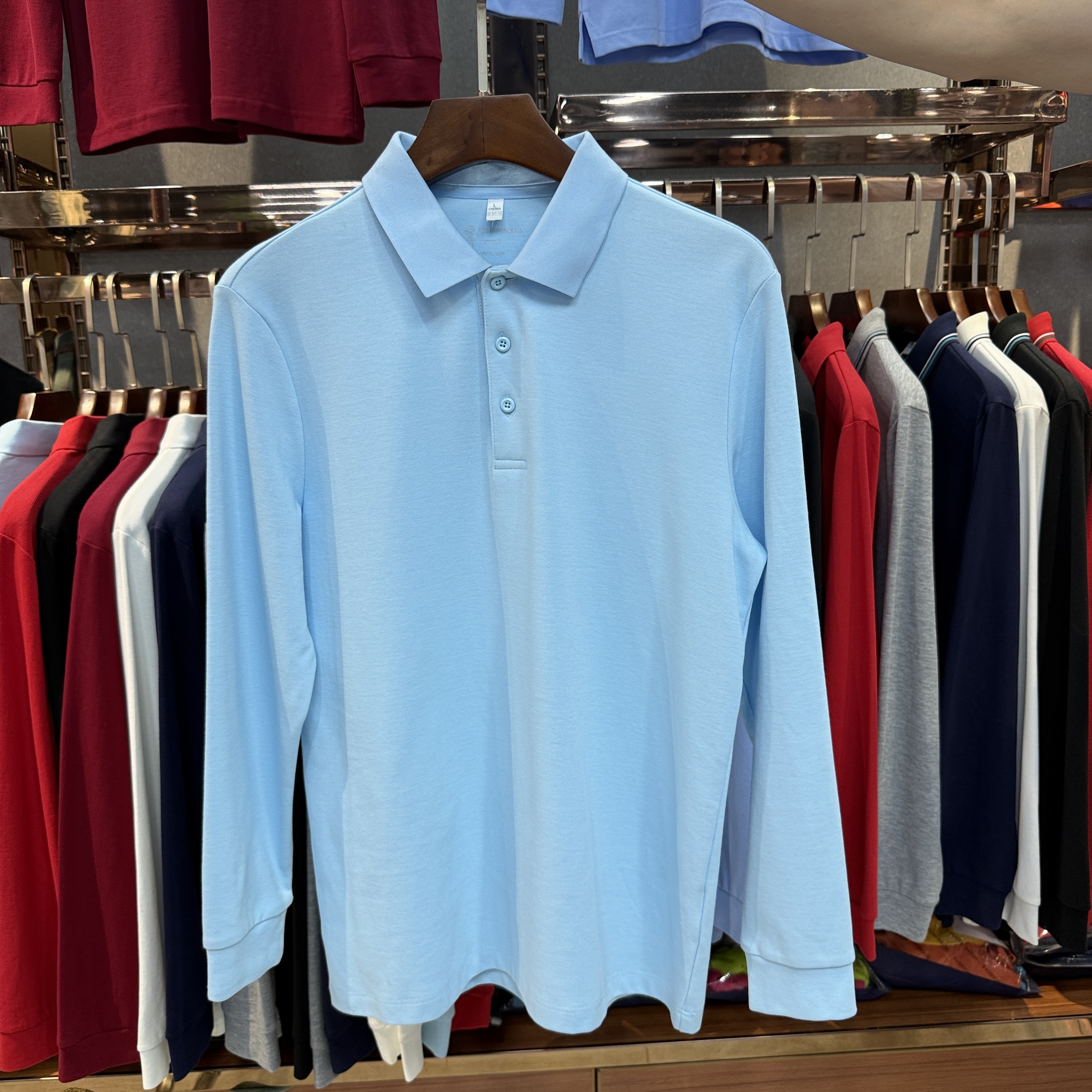 SK 513 80% Cotton  20% Polyester (Sorona) Long-Sleeved Polo Shirt