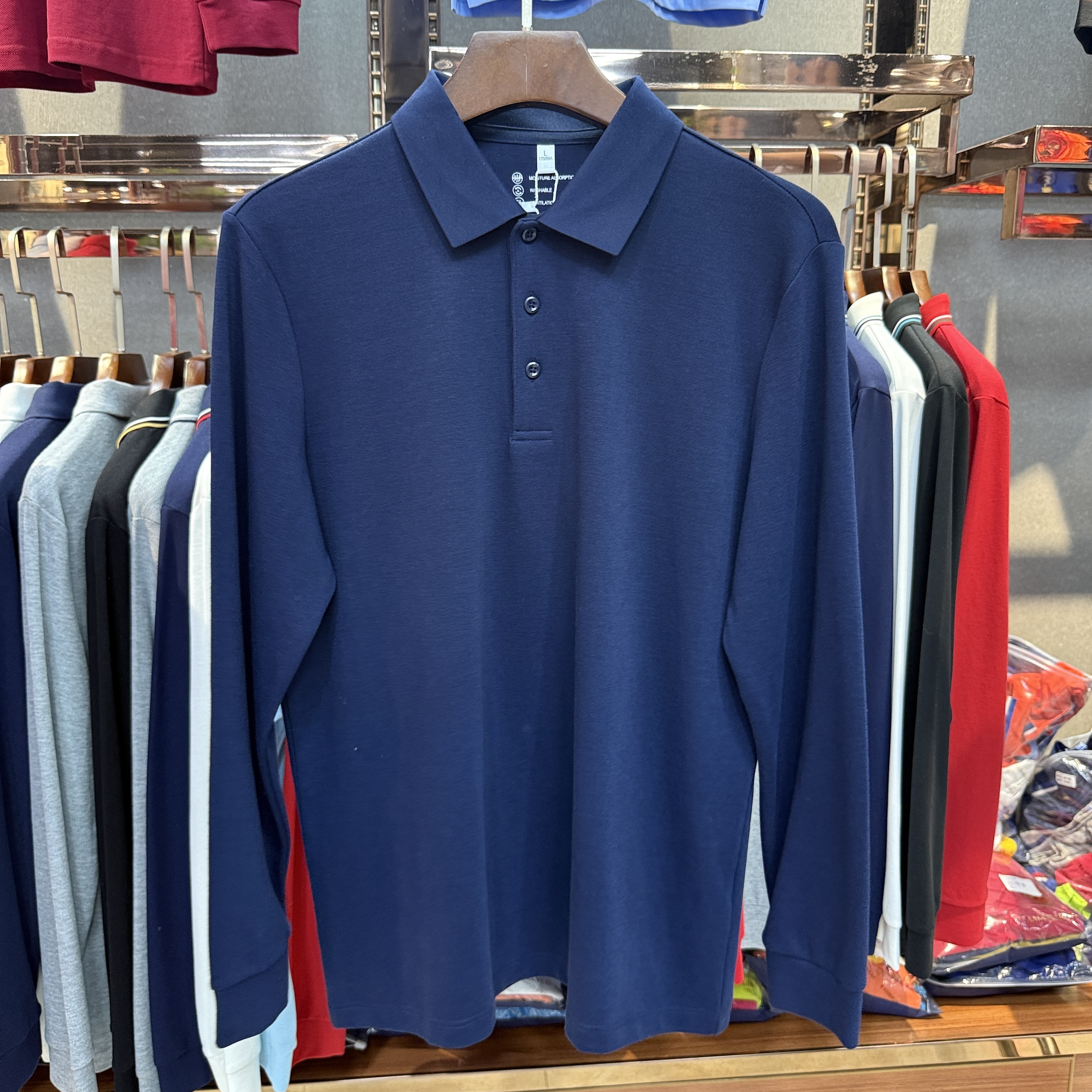 SK 513 80% Cotton  20% Polyester (Sorona) Long-Sleeved Polo Shirt