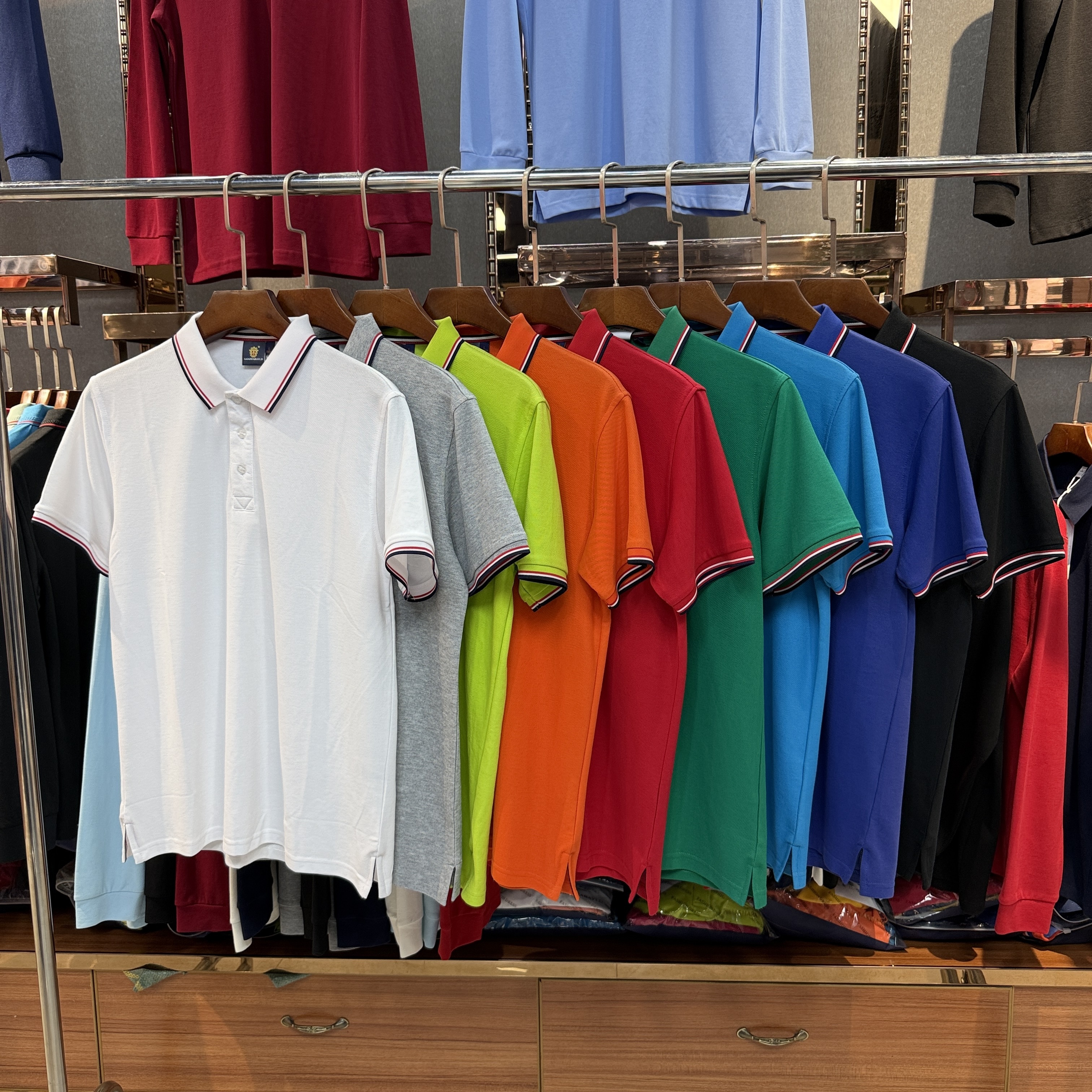 SK8518 80% Cotton  20% Cupro Short-Sleeved Polo Shirt