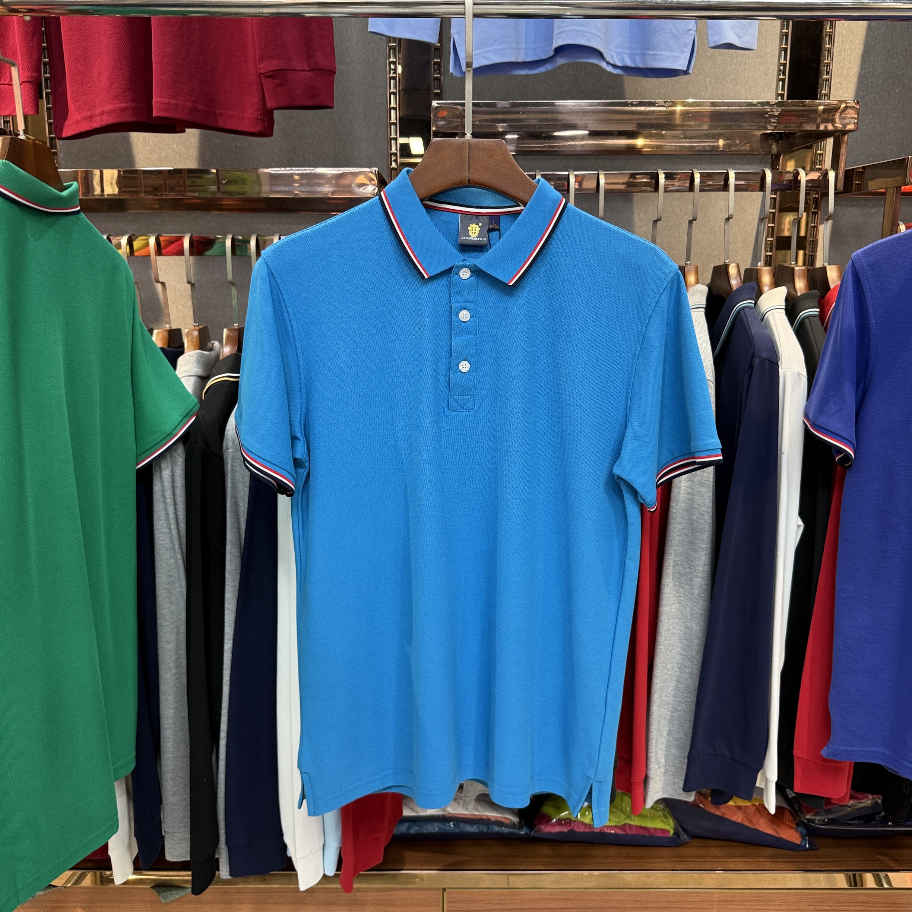 SK8518 80% Cotton  20% Cupro Short-Sleeved Polo Shirt