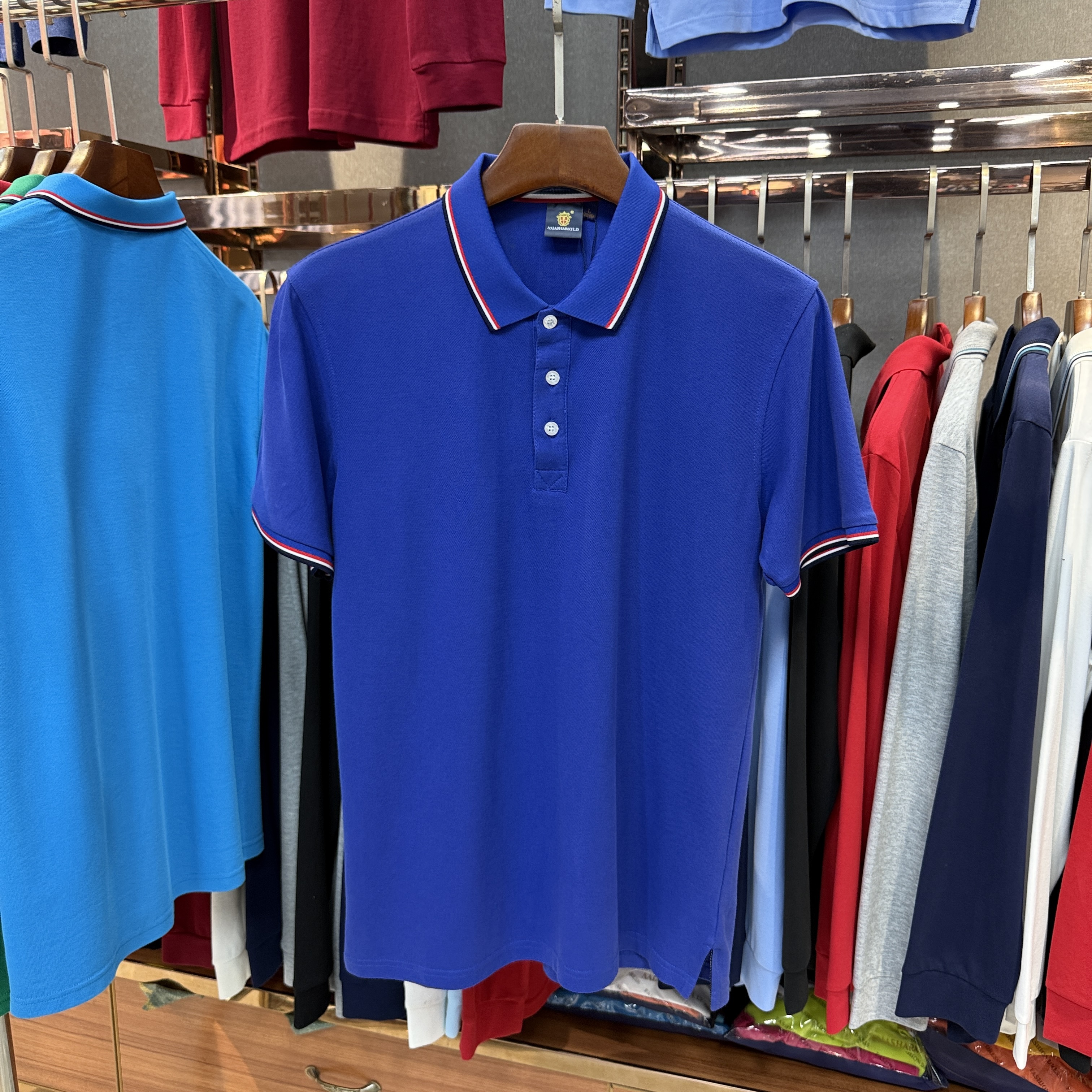 SK8518 80% Cotton  20% Cupro Short-Sleeved Polo Shirt